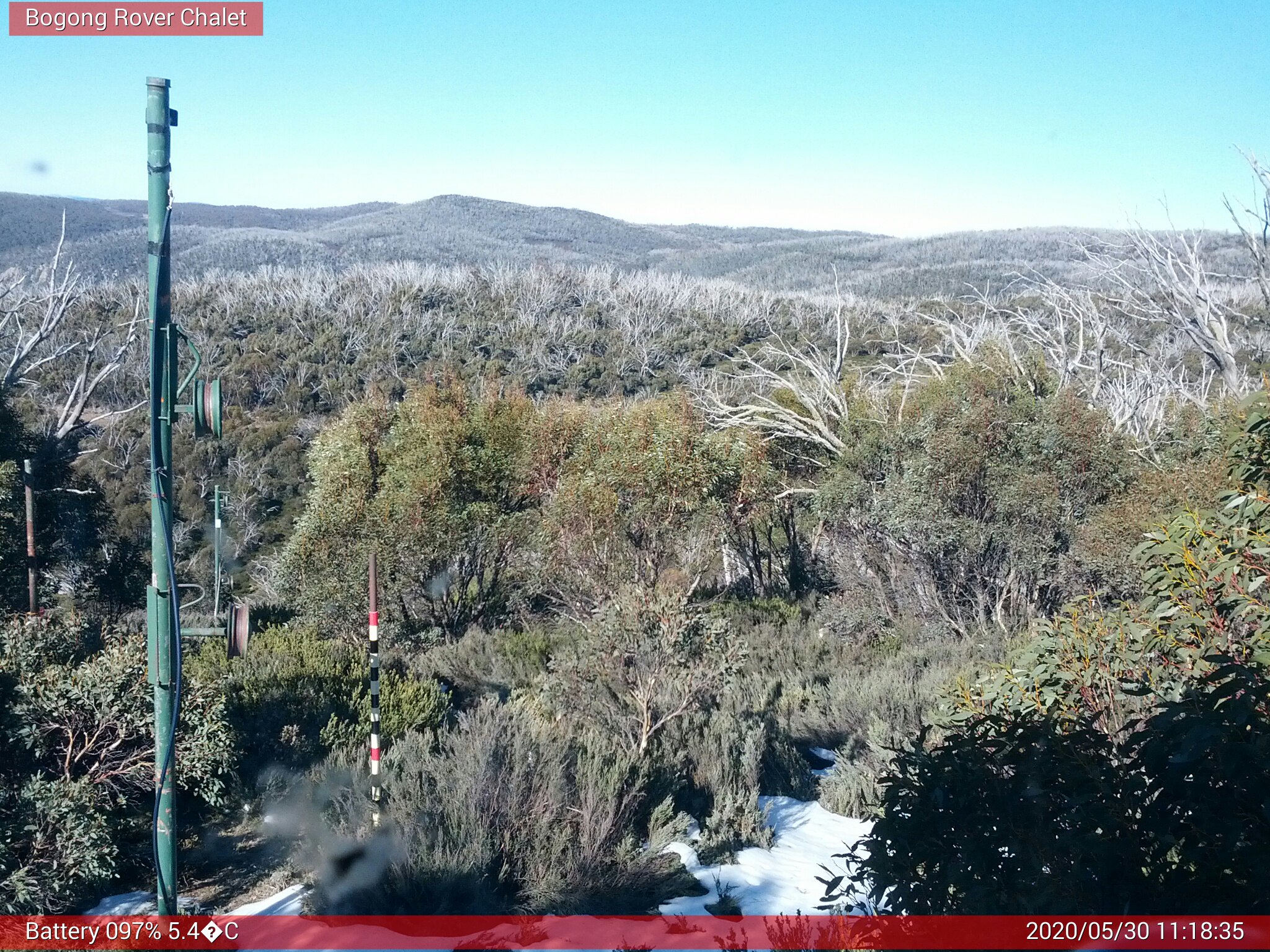 Bogong Web Cam 11:18am Saturday 30th of May 2020