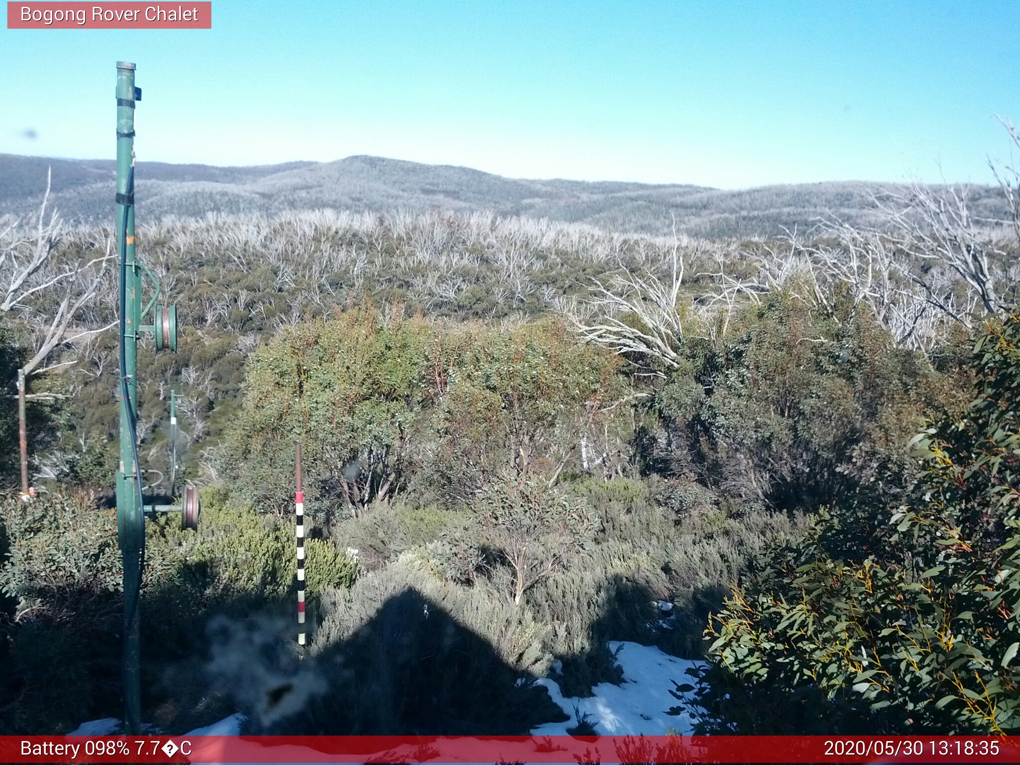 Bogong Web Cam 1:18pm Saturday 30th of May 2020