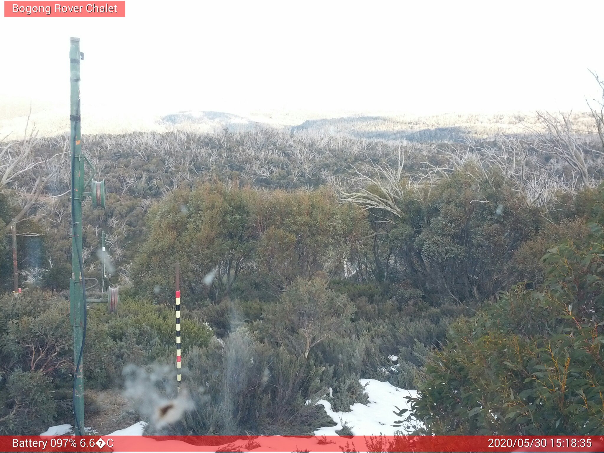 Bogong Web Cam 3:18pm Saturday 30th of May 2020