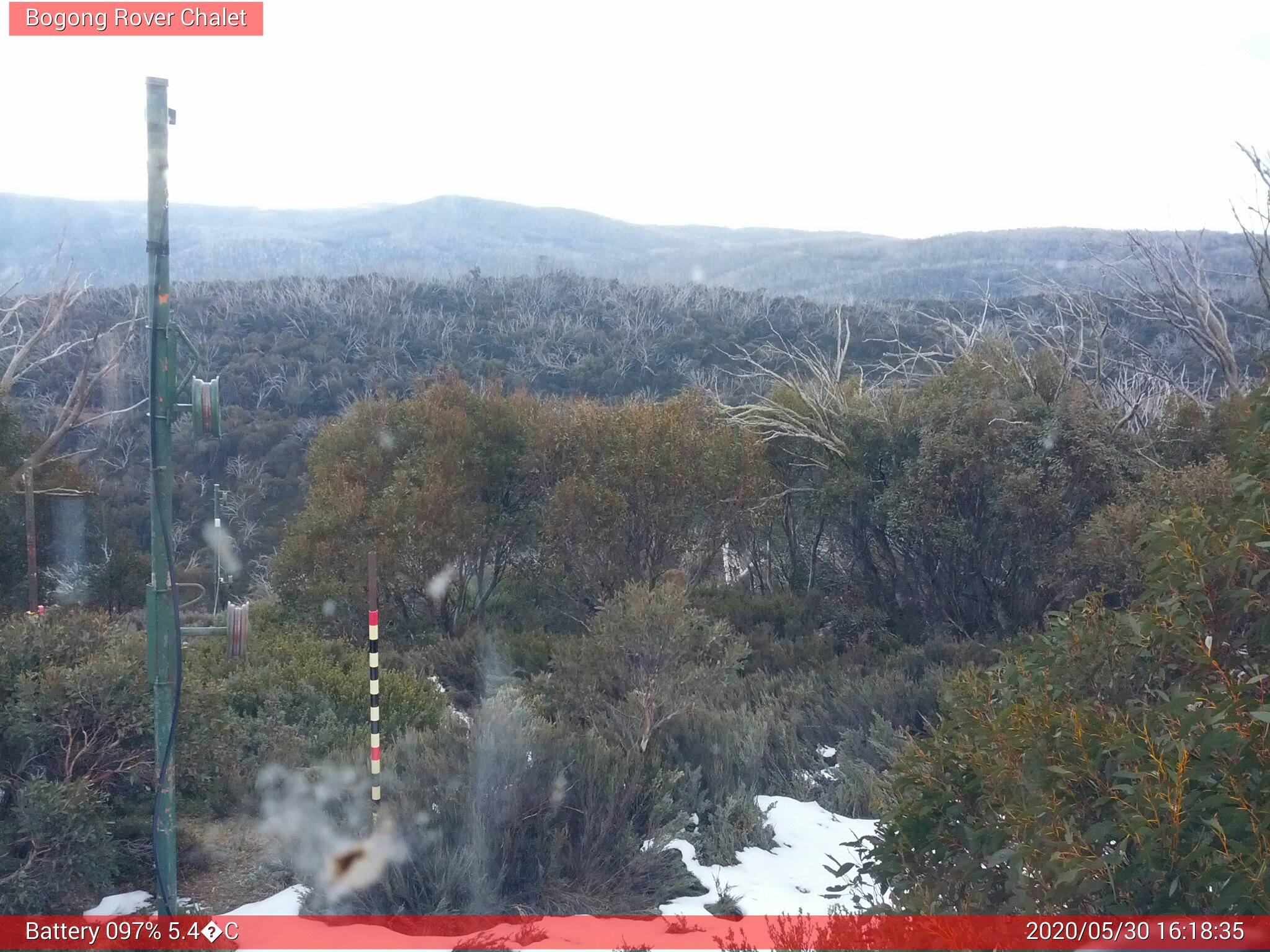 Bogong Web Cam 4:18pm Saturday 30th of May 2020