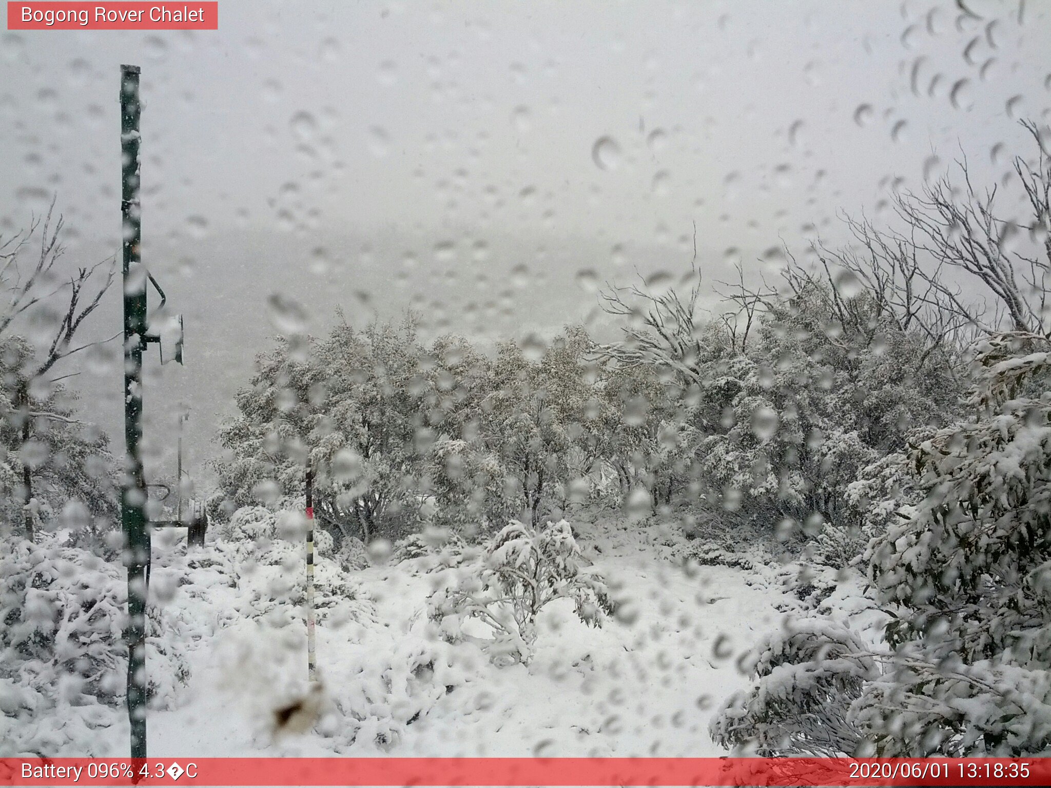 Bogong Web Cam 1:18pm Monday 1st of June 2020