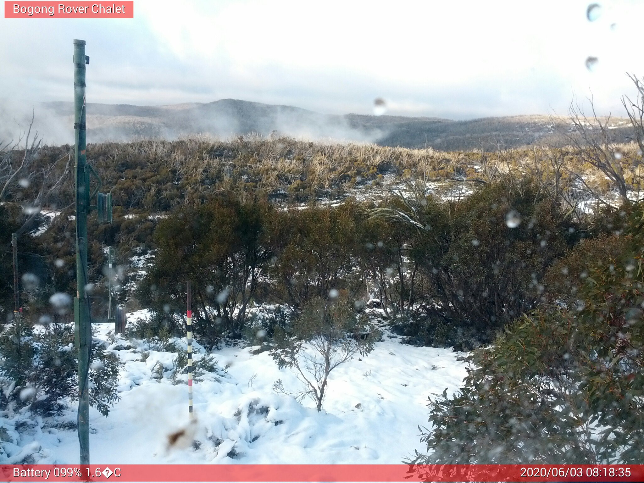 Bogong Web Cam 8:18am Wednesday 3rd of June 2020