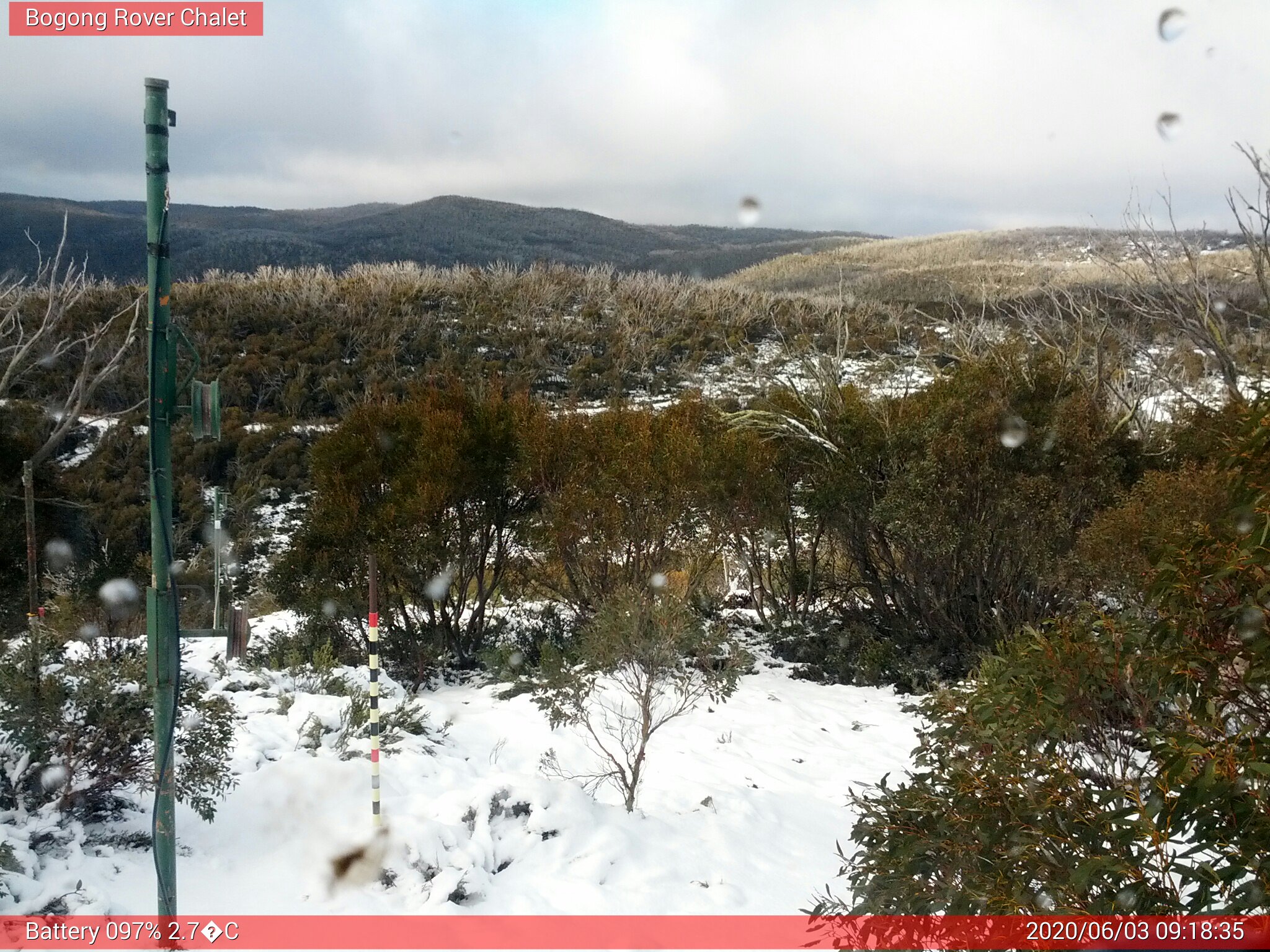 Bogong Web Cam 9:18am Wednesday 3rd of June 2020