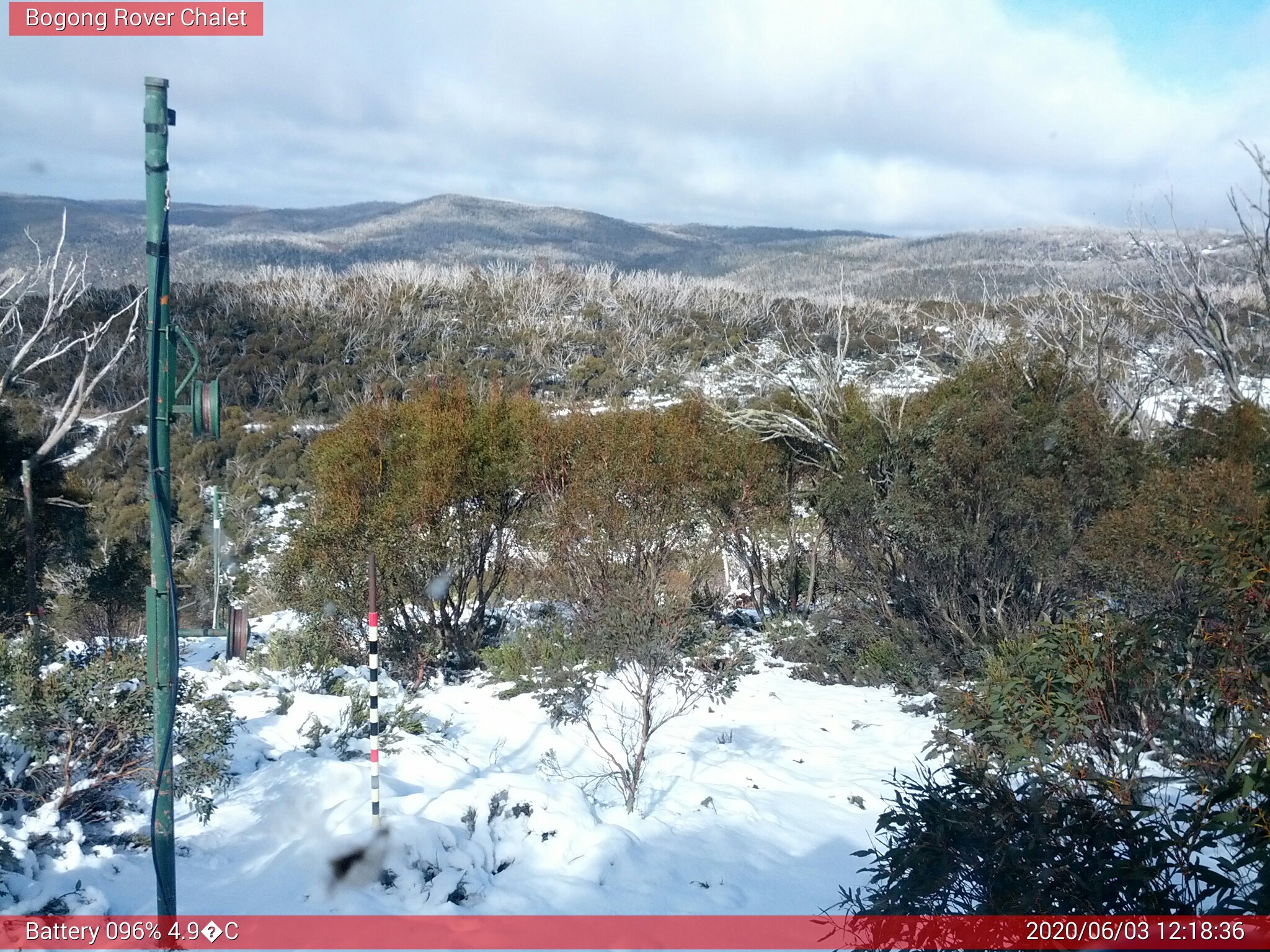 Bogong Web Cam 12:18pm Wednesday 3rd of June 2020