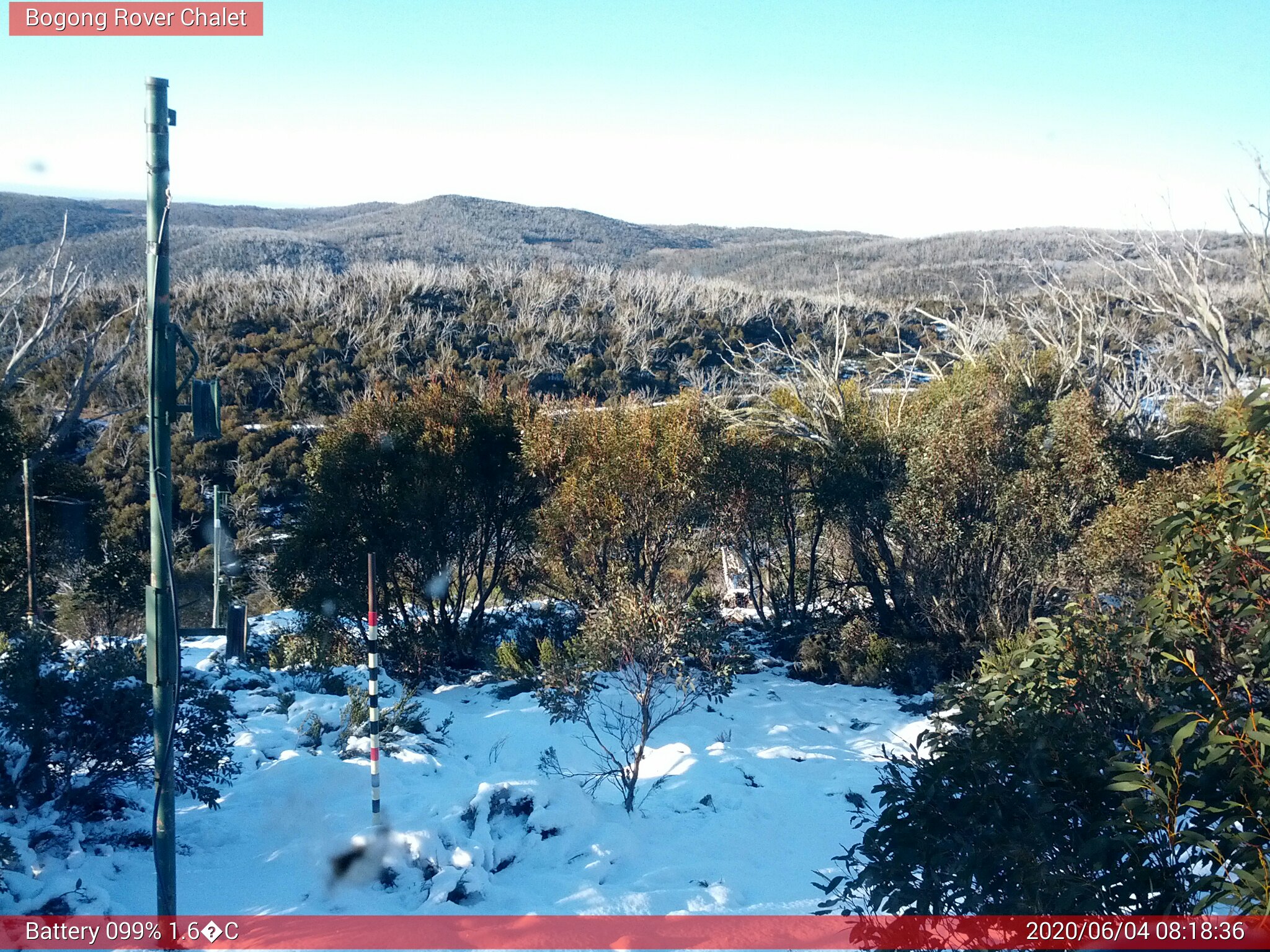 Bogong Web Cam 8:18am Thursday 4th of June 2020