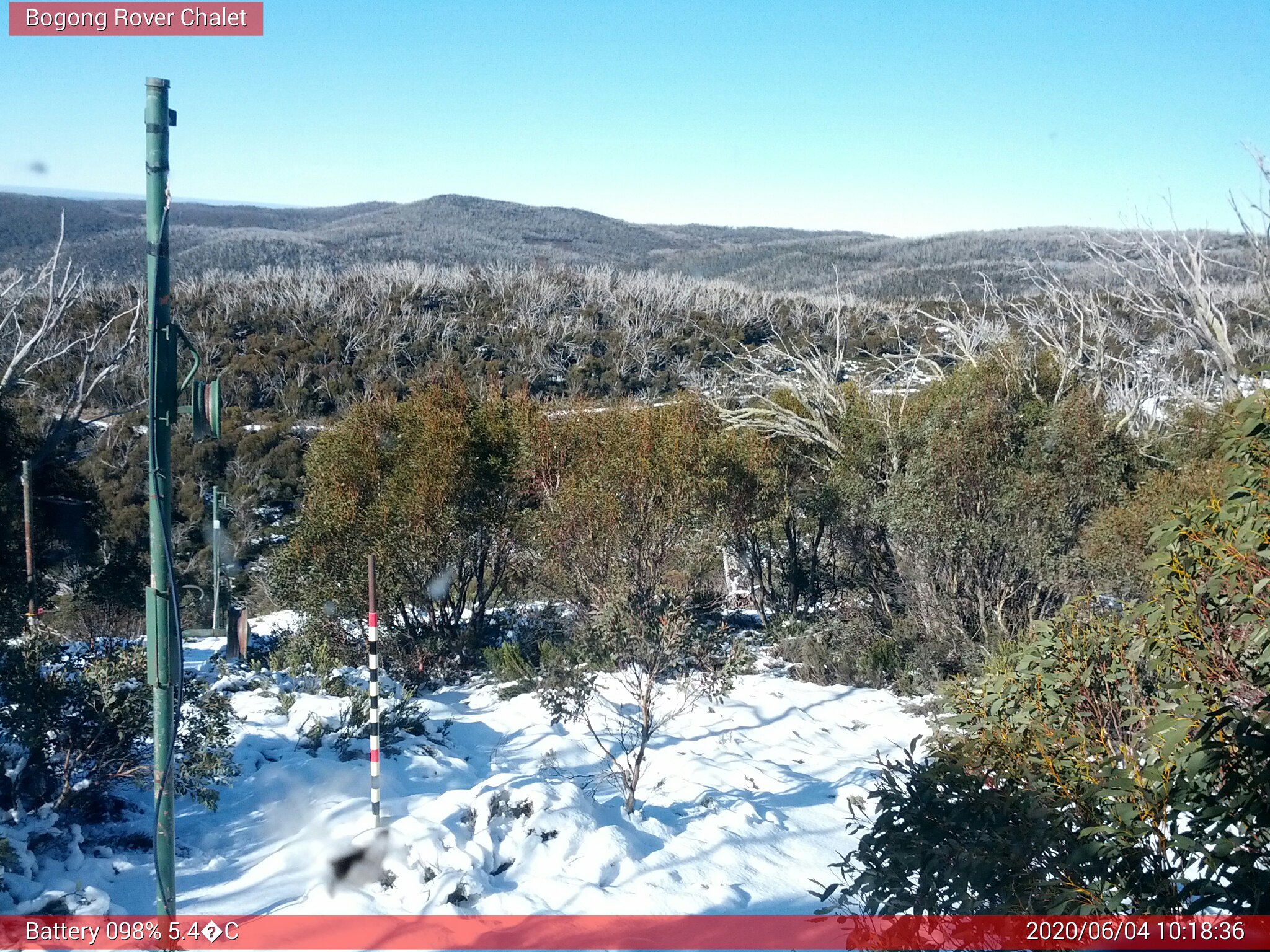 Bogong Web Cam 10:18am Thursday 4th of June 2020