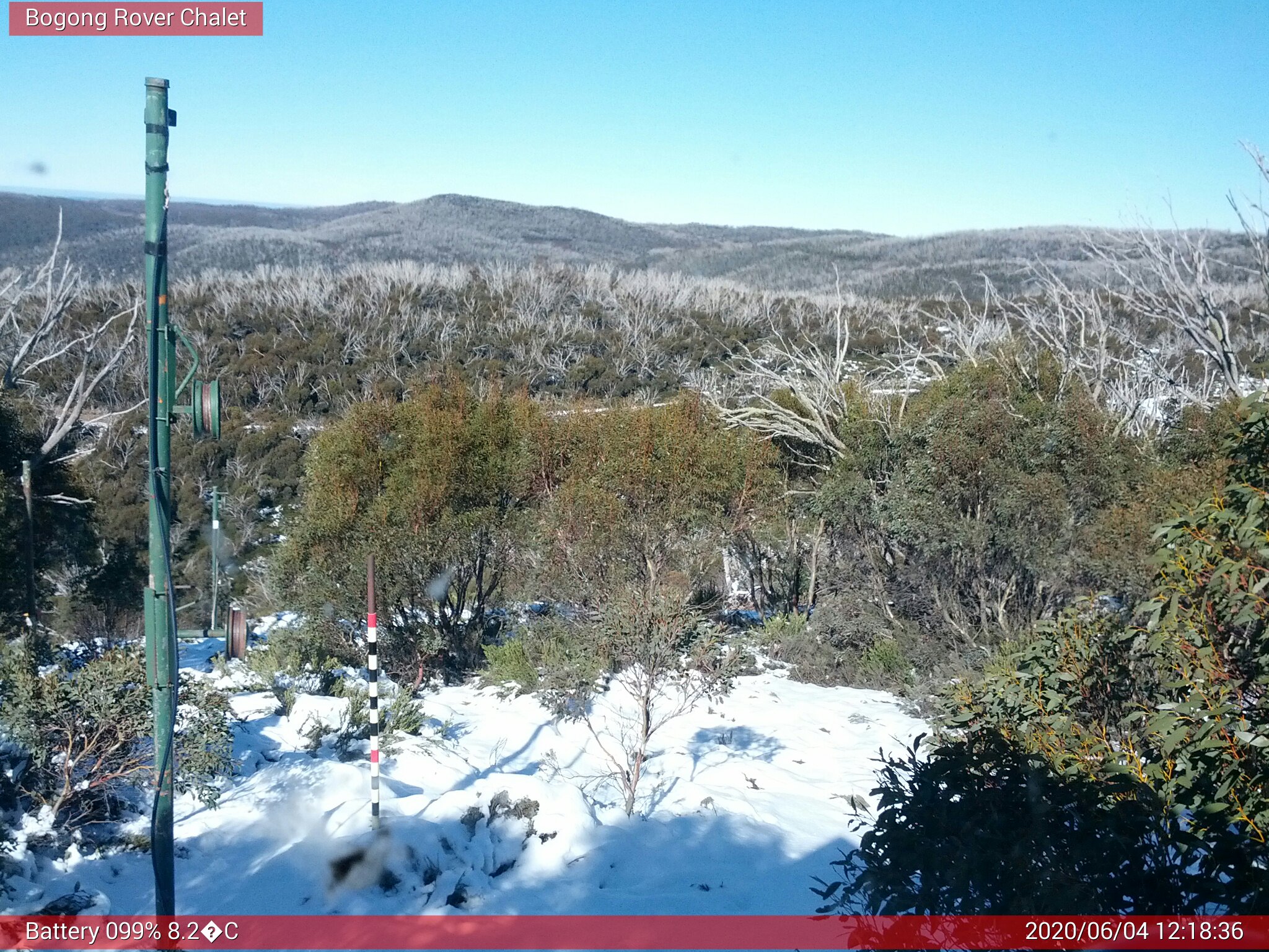 Bogong Web Cam 12:18pm Thursday 4th of June 2020