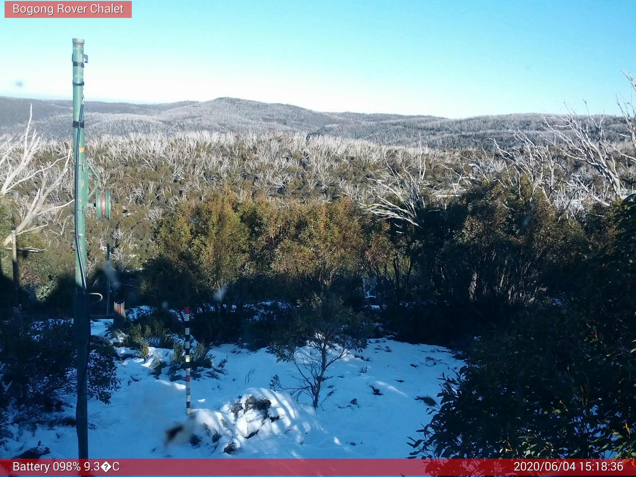 Bogong Web Cam 3:18pm Thursday 4th of June 2020