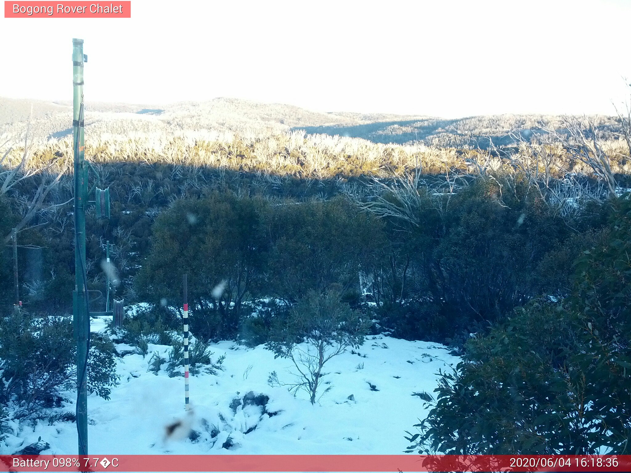 Bogong Web Cam 4:18pm Thursday 4th of June 2020