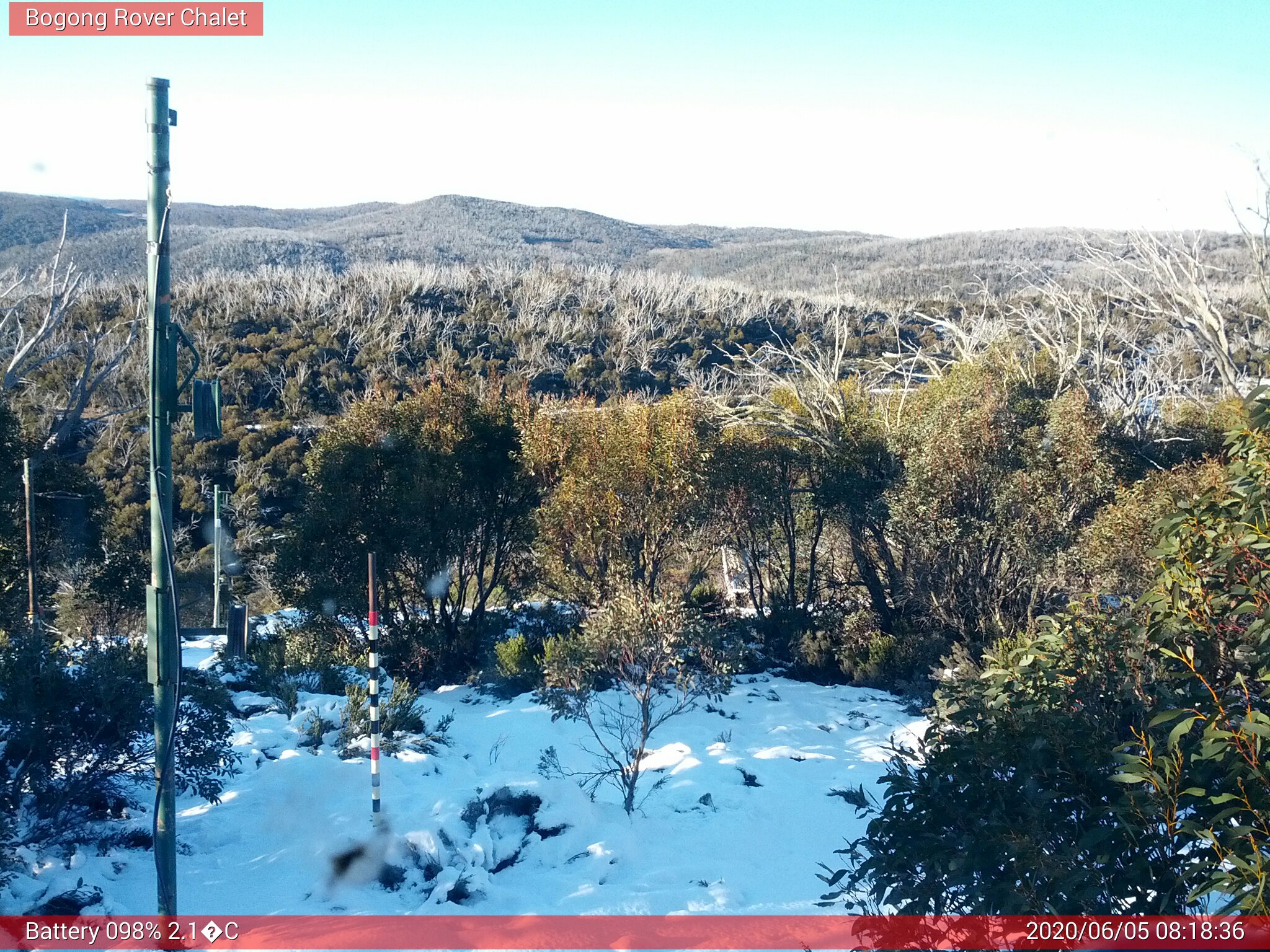 Bogong Web Cam 8:18am Friday 5th of June 2020