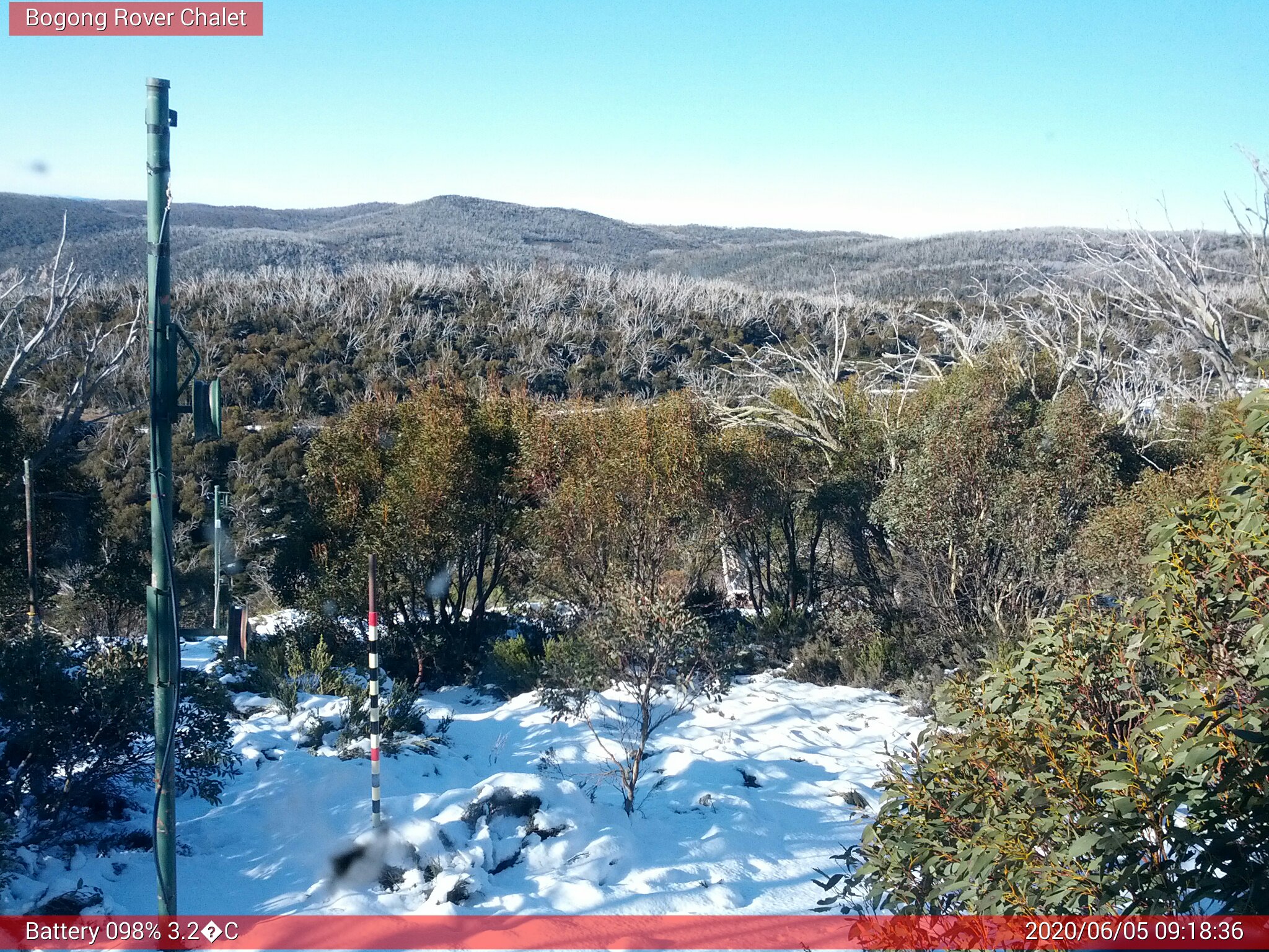 Bogong Web Cam 9:18am Friday 5th of June 2020