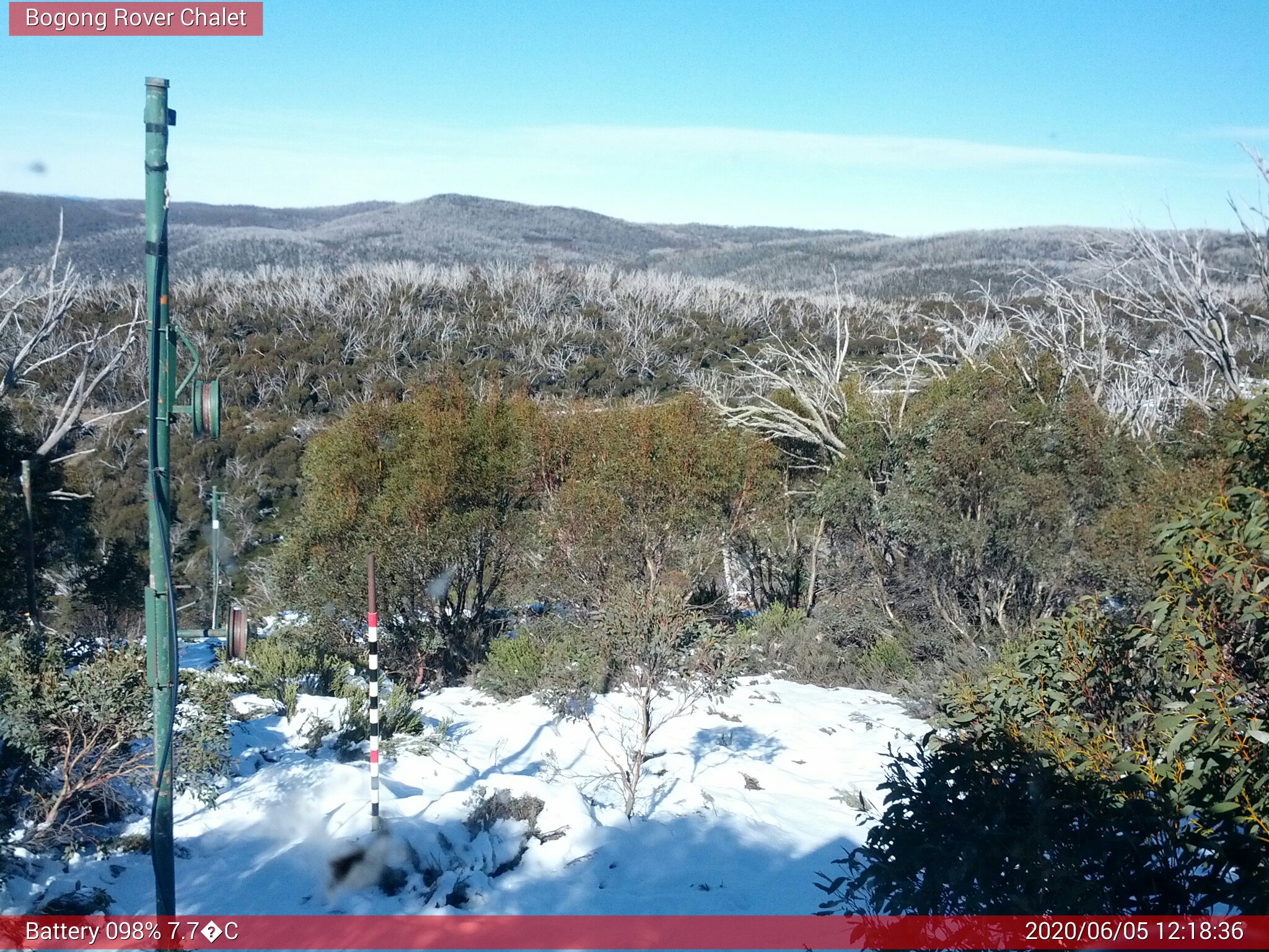 Bogong Web Cam 12:18pm Friday 5th of June 2020