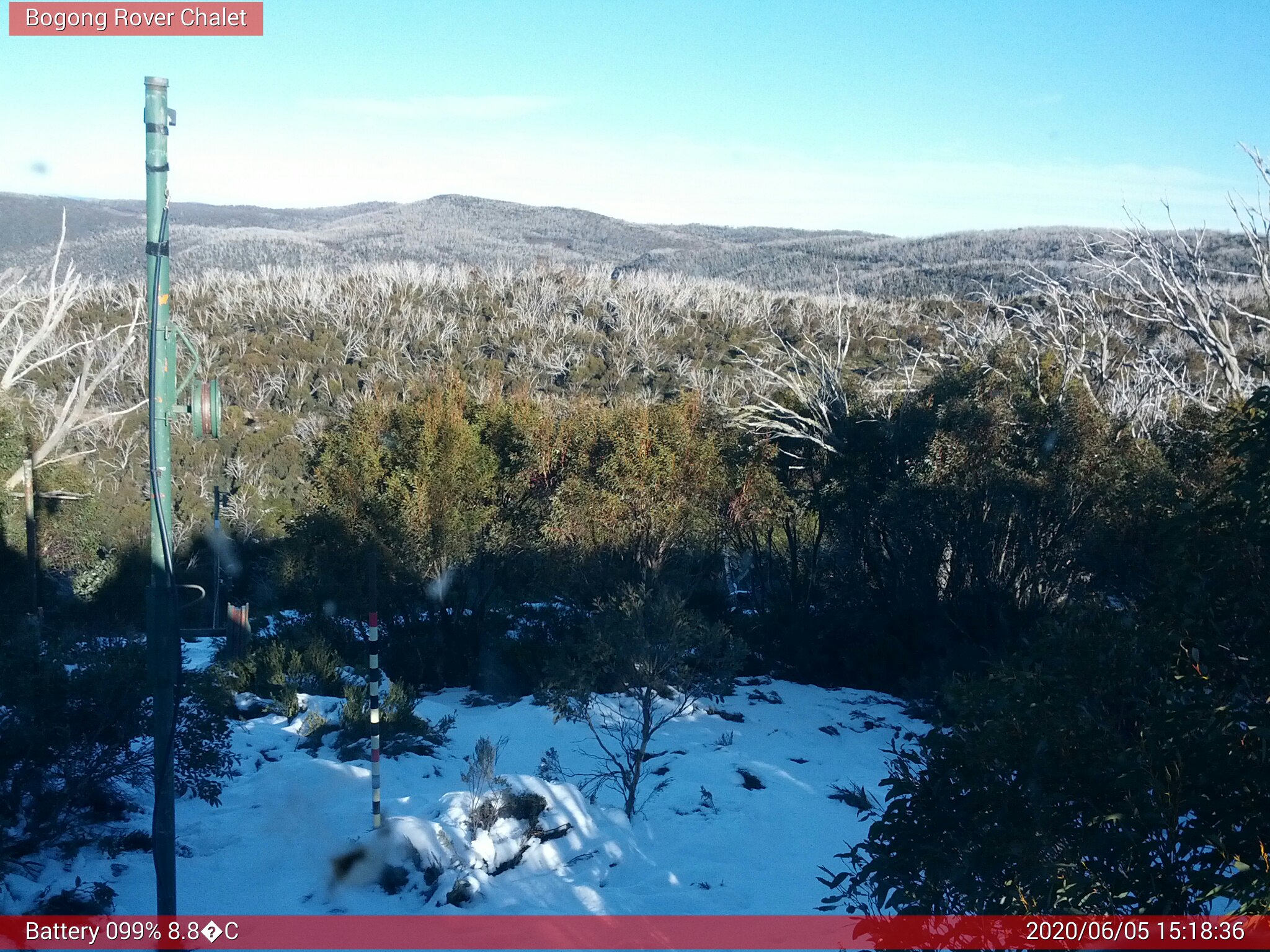 Bogong Web Cam 3:18pm Friday 5th of June 2020