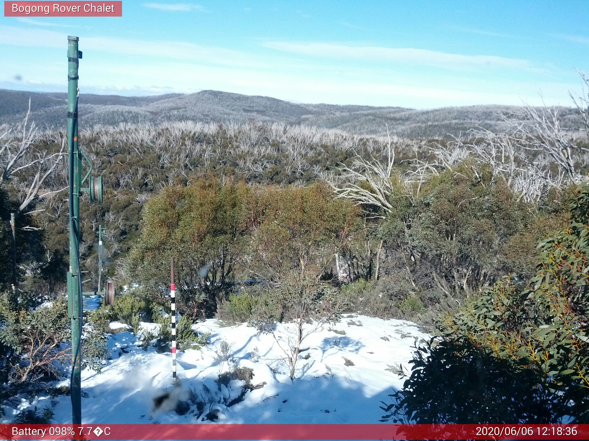 Bogong Web Cam 12:18pm Saturday 6th of June 2020