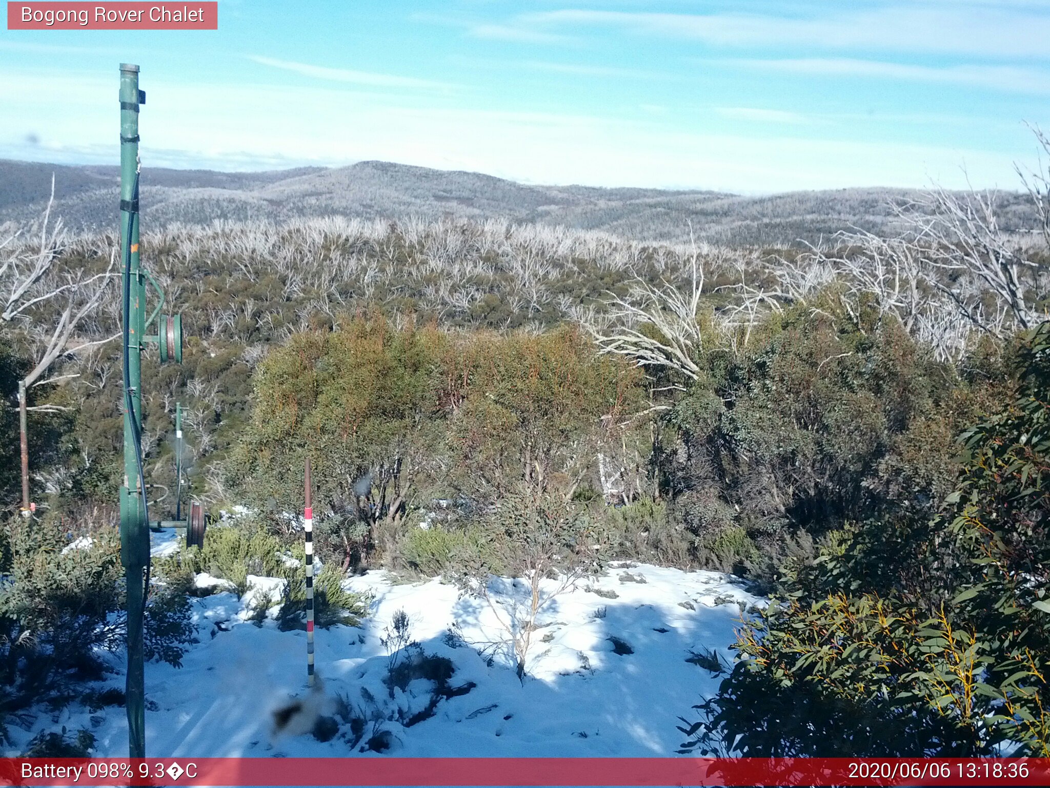 Bogong Web Cam 1:18pm Saturday 6th of June 2020