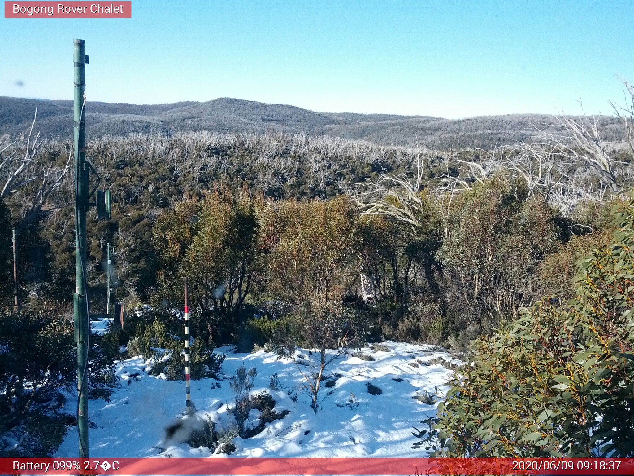 Bogong Web Cam 9:18am Tuesday 9th of June 2020