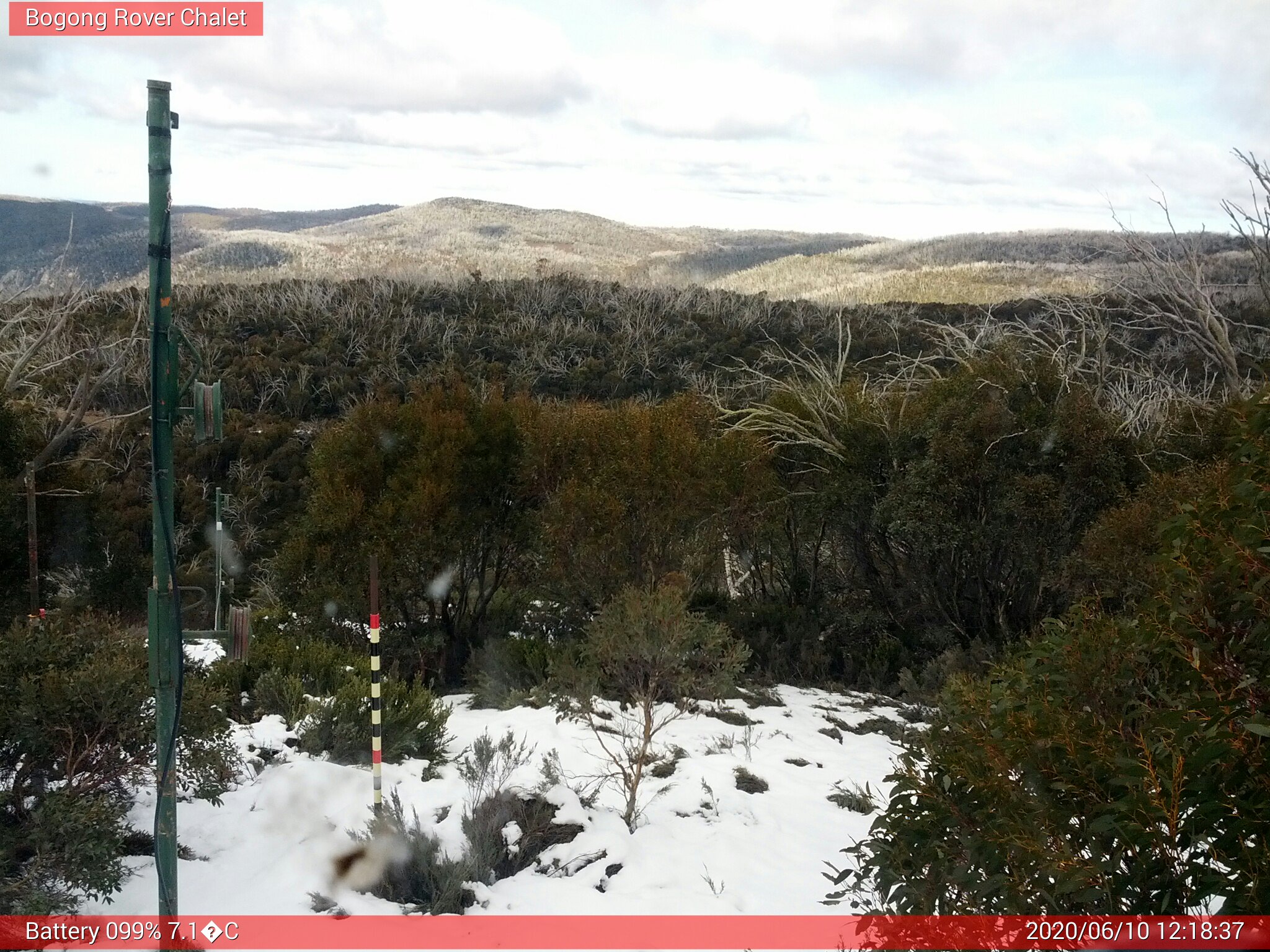 Bogong Web Cam 12:18pm Wednesday 10th of June 2020