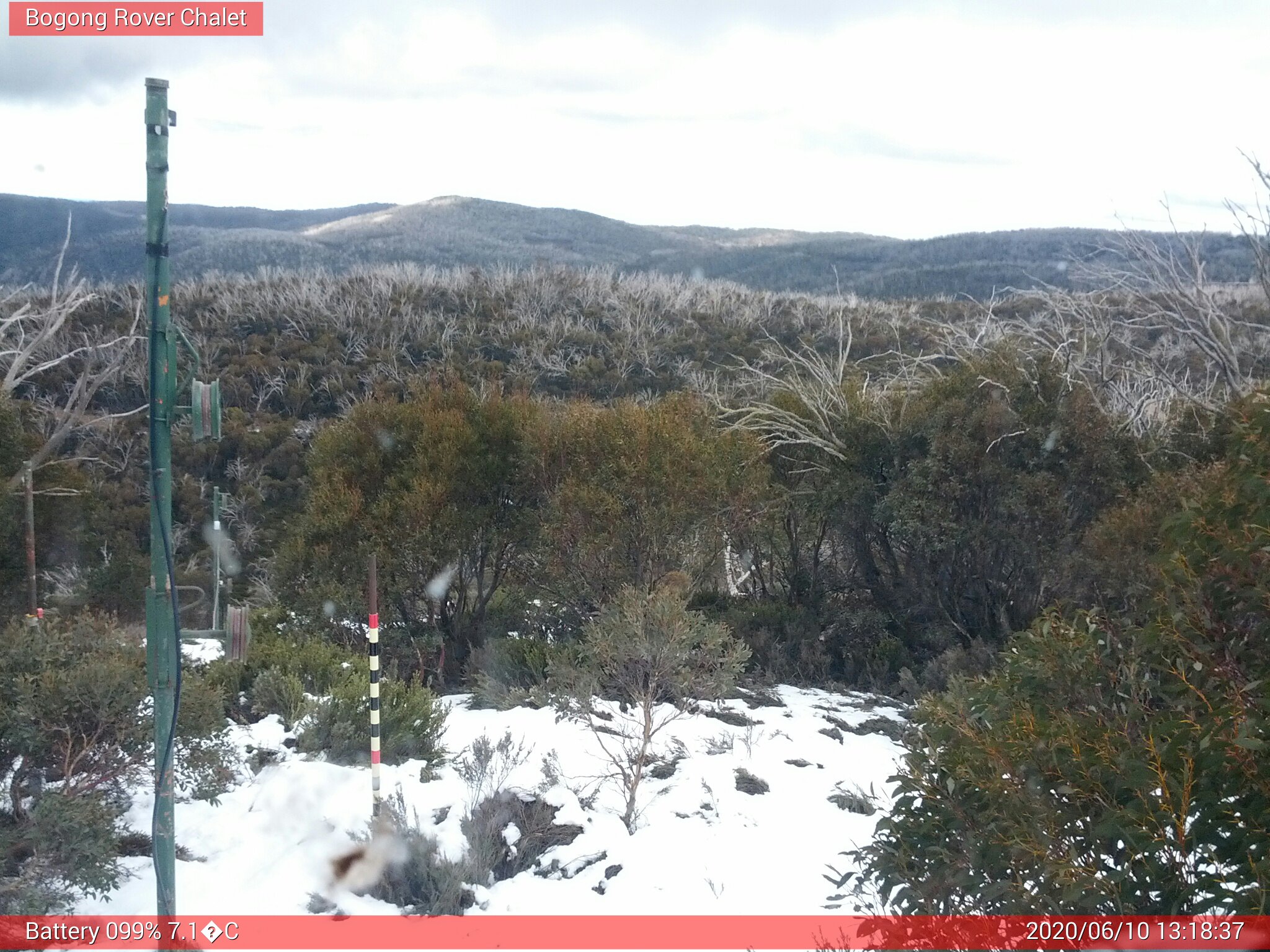 Bogong Web Cam 1:18pm Wednesday 10th of June 2020