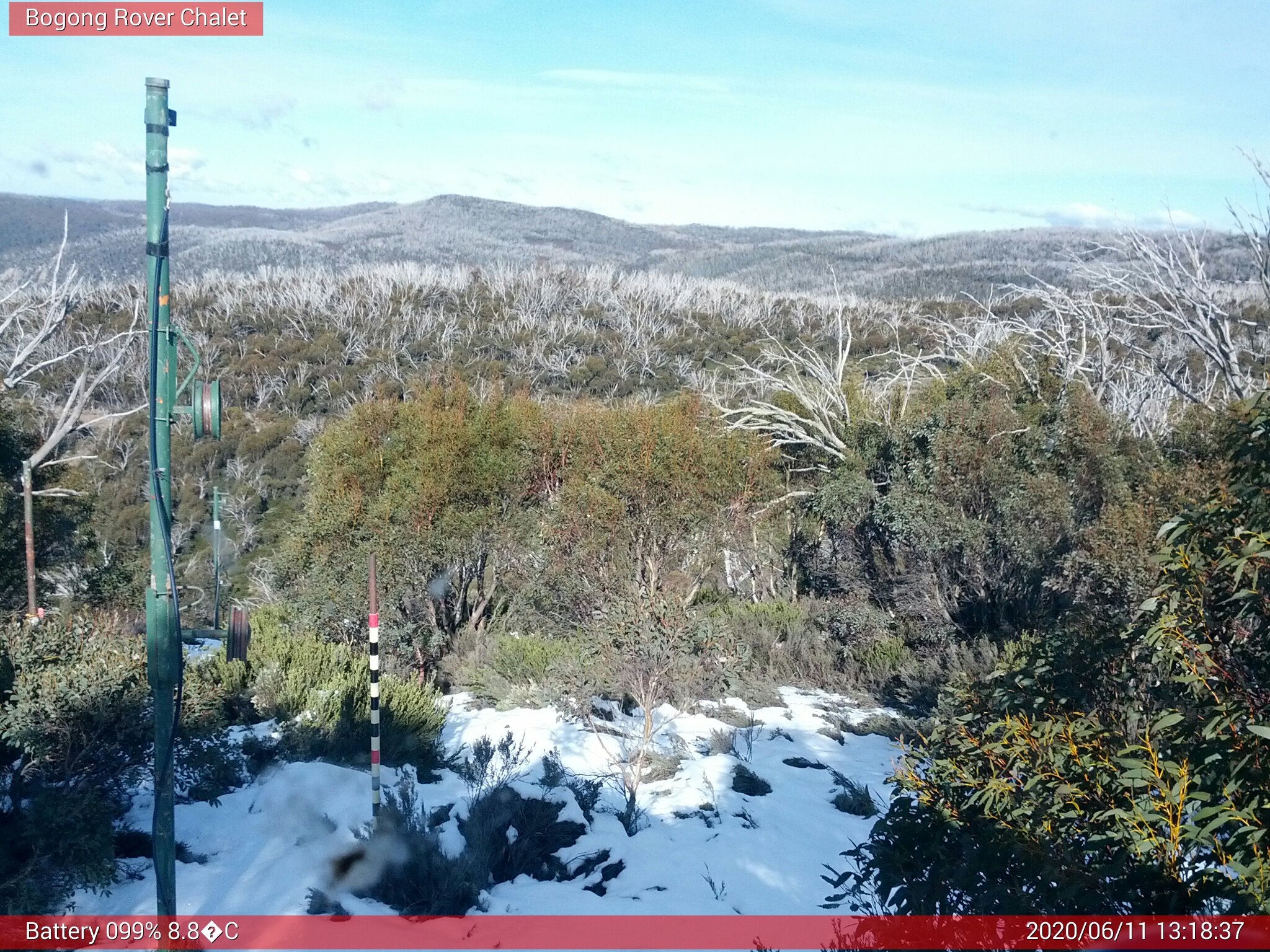 Bogong Web Cam 1:18pm Thursday 11th of June 2020