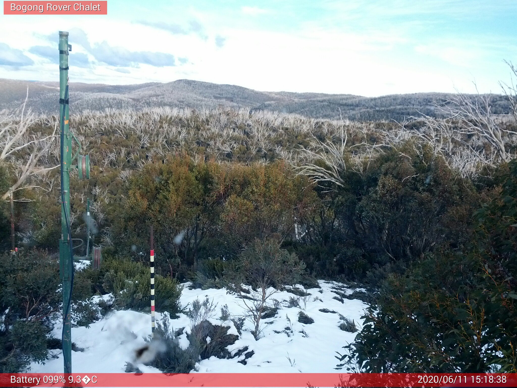 Bogong Web Cam 3:18pm Thursday 11th of June 2020