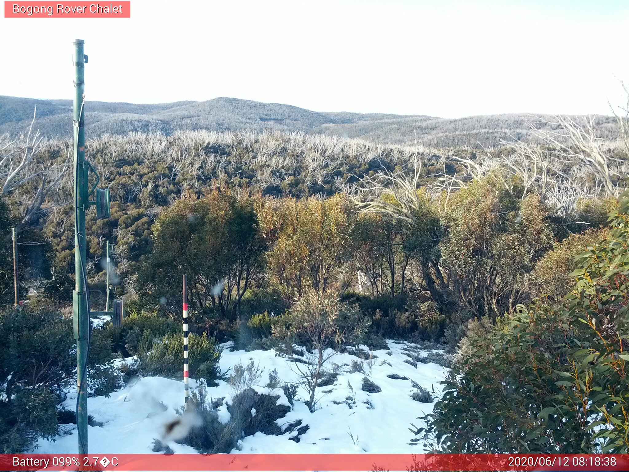 Bogong Web Cam 8:18am Friday 12th of June 2020