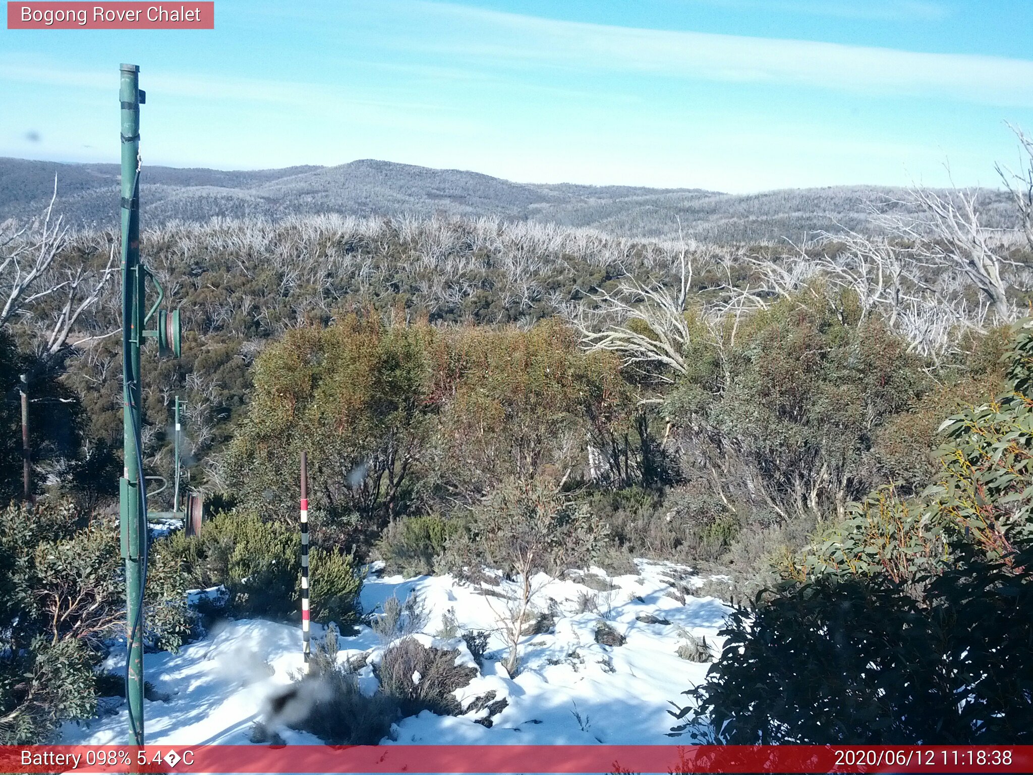 Bogong Web Cam 11:18am Friday 12th of June 2020