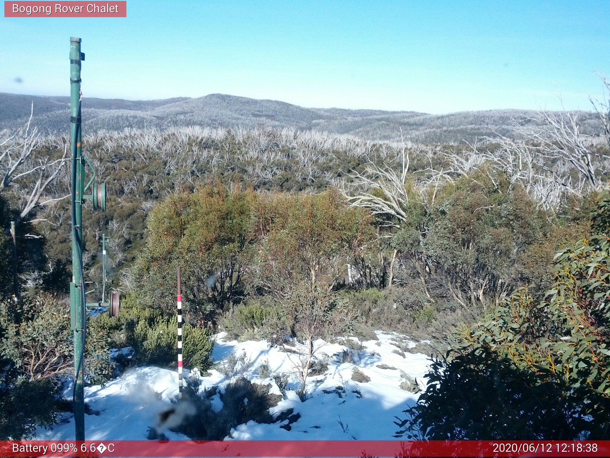 Bogong Web Cam 12:18pm Friday 12th of June 2020