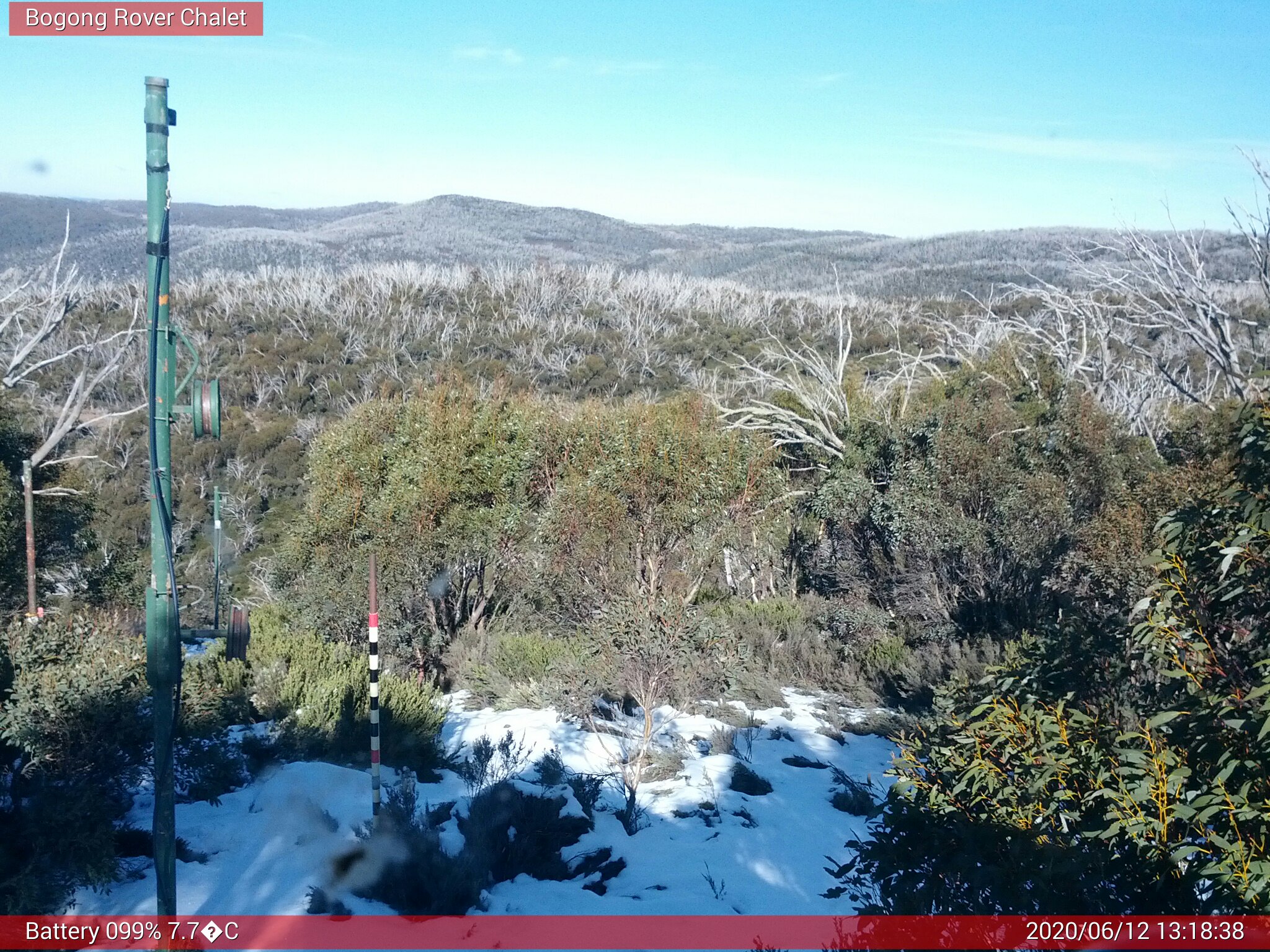 Bogong Web Cam 1:18pm Friday 12th of June 2020