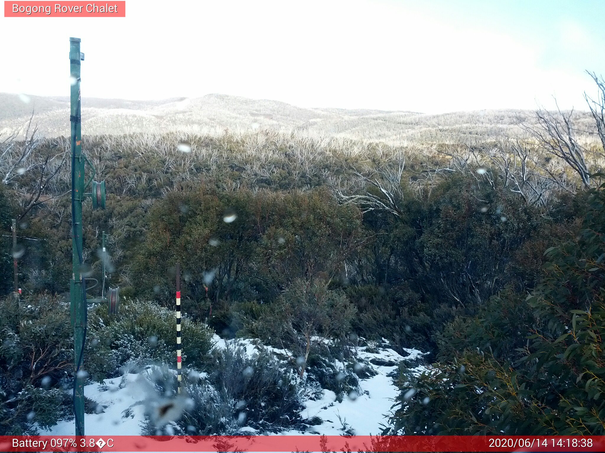 Bogong Web Cam 2:18pm Sunday 14th of June 2020