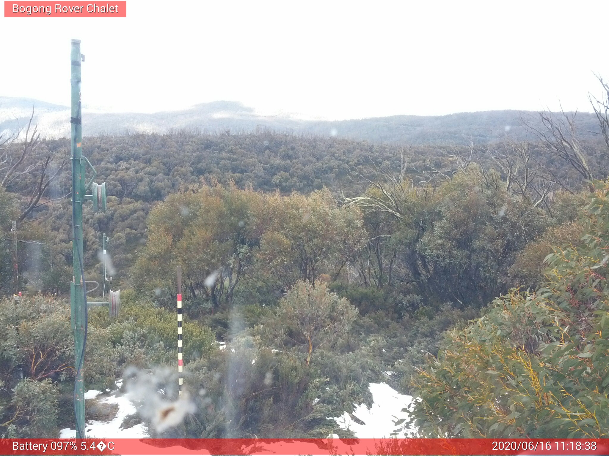 Bogong Web Cam 11:18am Tuesday 16th of June 2020