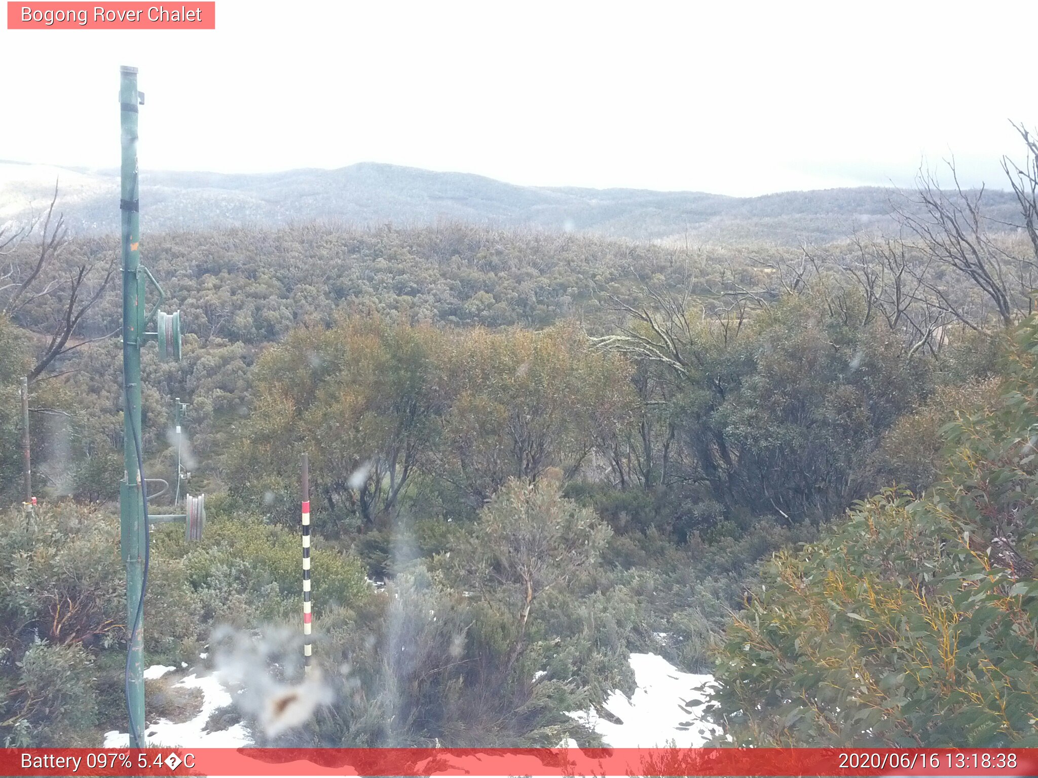 Bogong Web Cam 1:18pm Tuesday 16th of June 2020