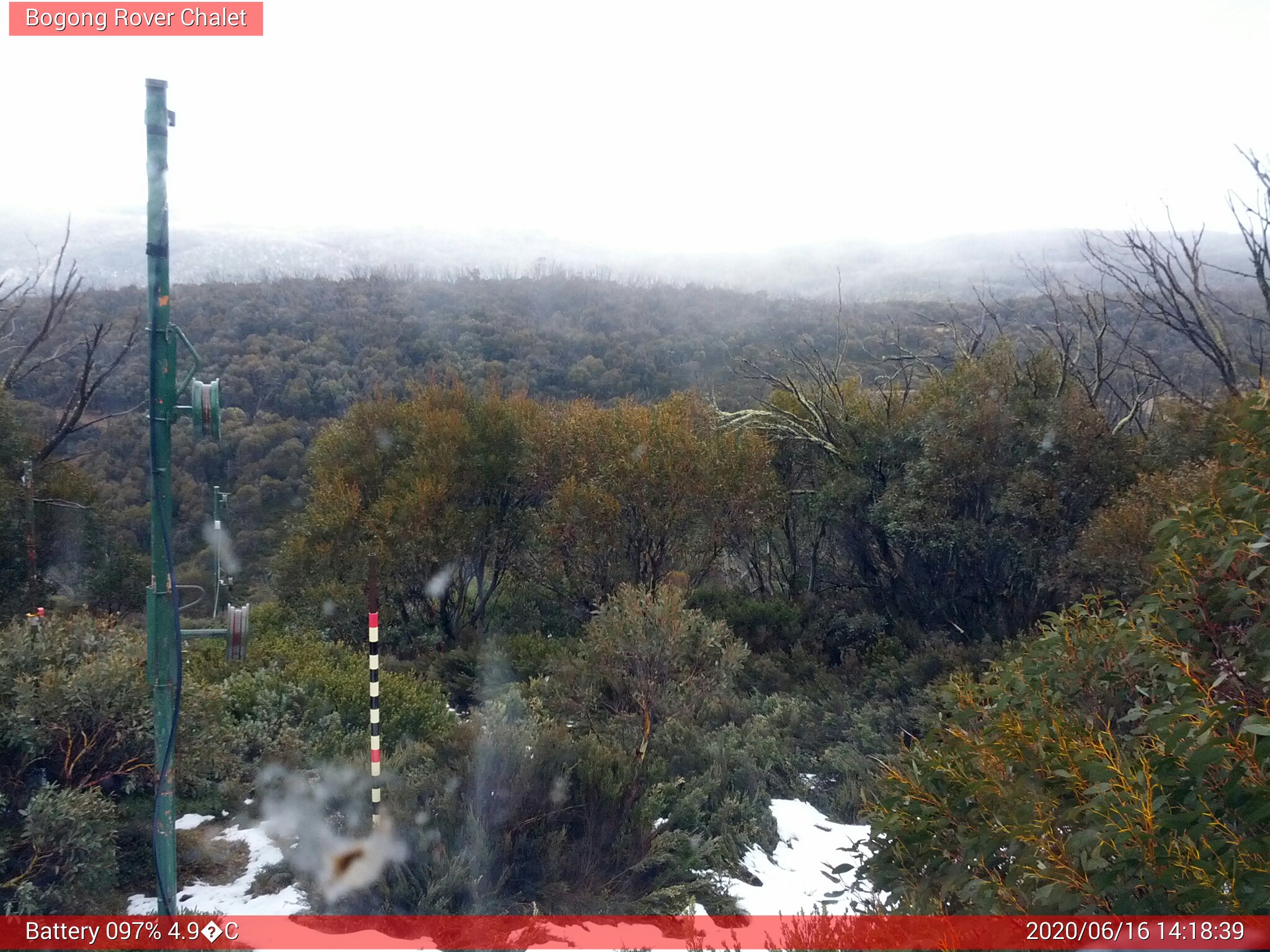 Bogong Web Cam 2:18pm Tuesday 16th of June 2020