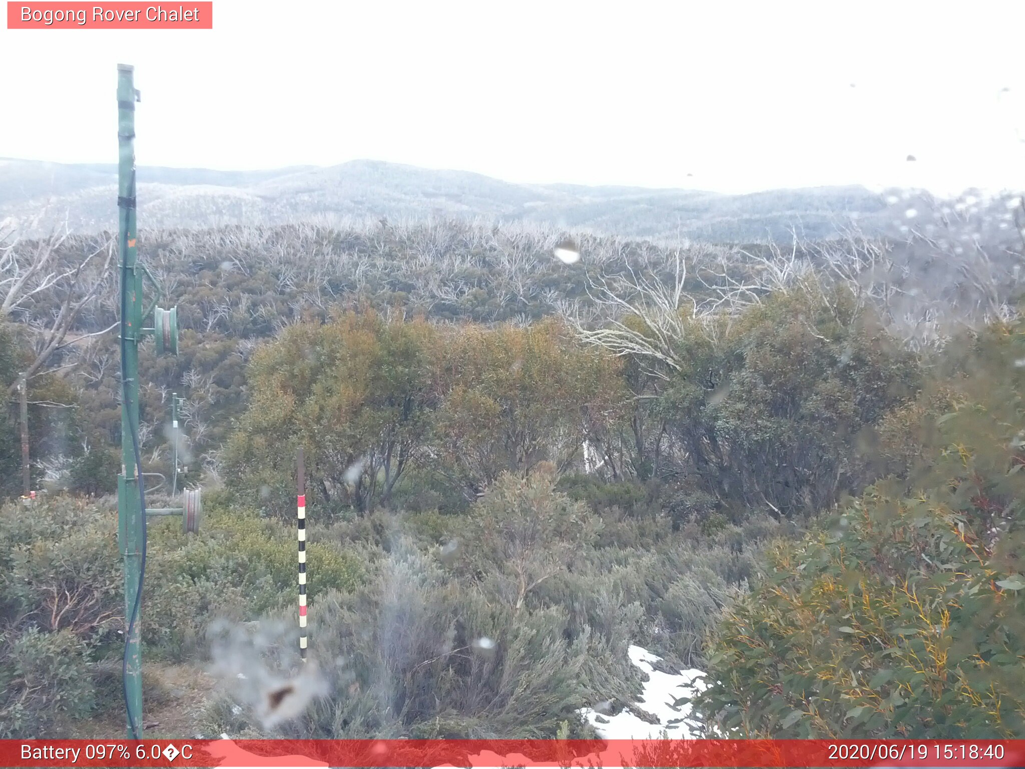 Bogong Web Cam 3:18pm Friday 19th of June 2020