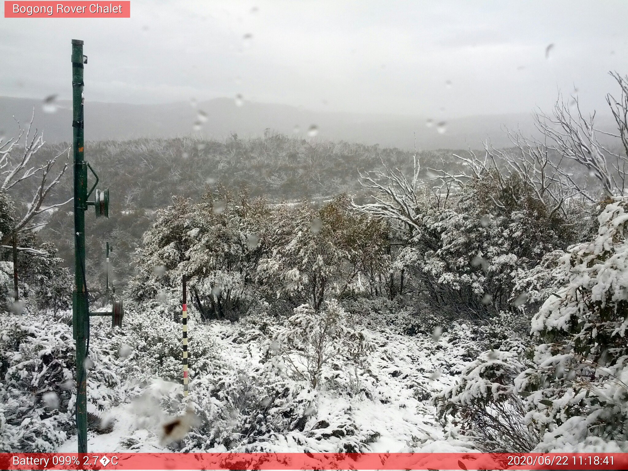 Bogong Web Cam 11:18am Monday 22nd of June 2020