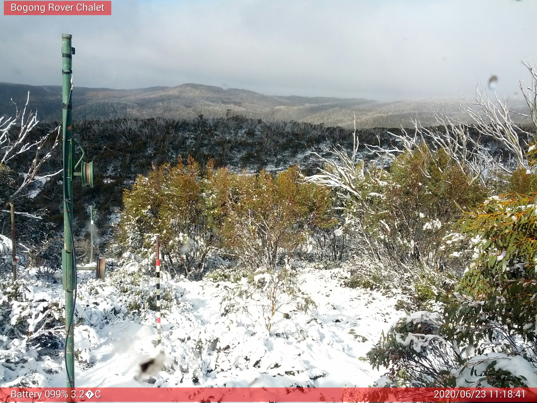 Bogong Web Cam 11:18am Tuesday 23rd of June 2020