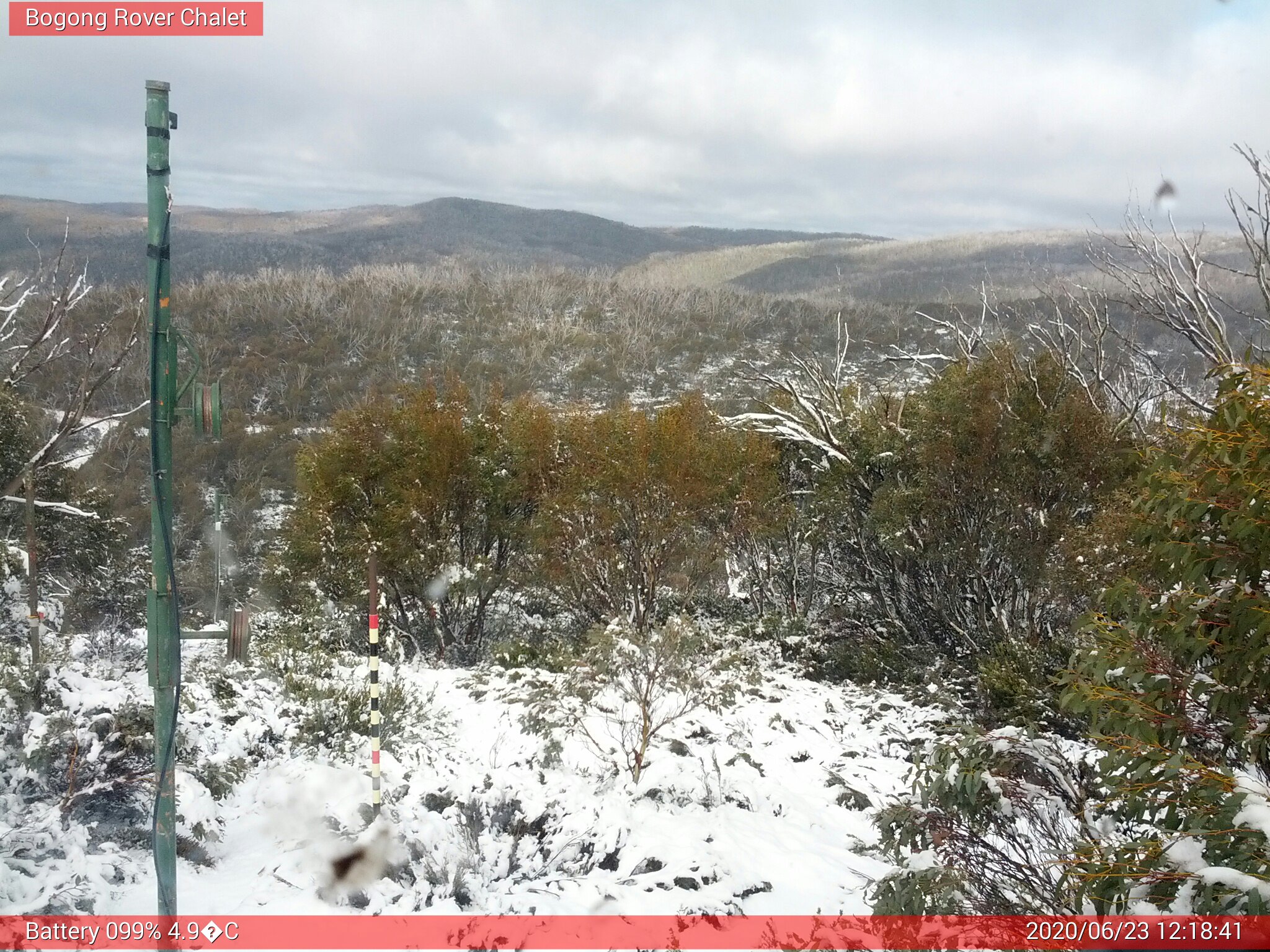 Bogong Web Cam 12:18pm Tuesday 23rd of June 2020