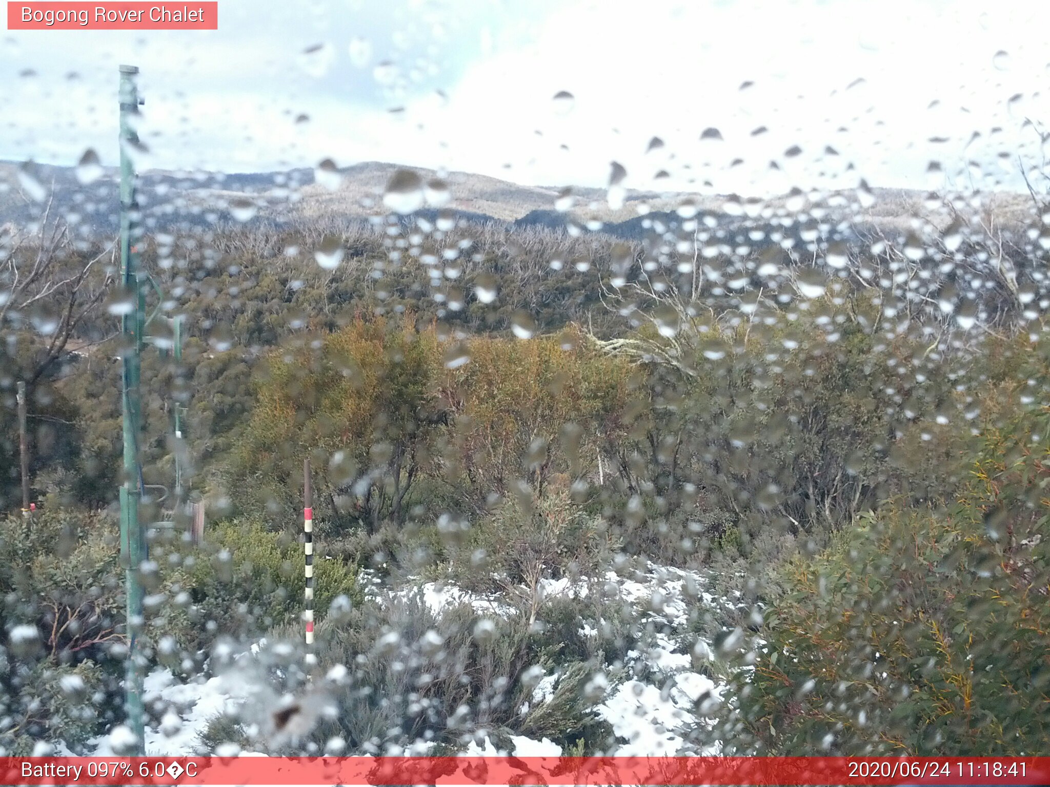 Bogong Web Cam 11:18am Wednesday 24th of June 2020