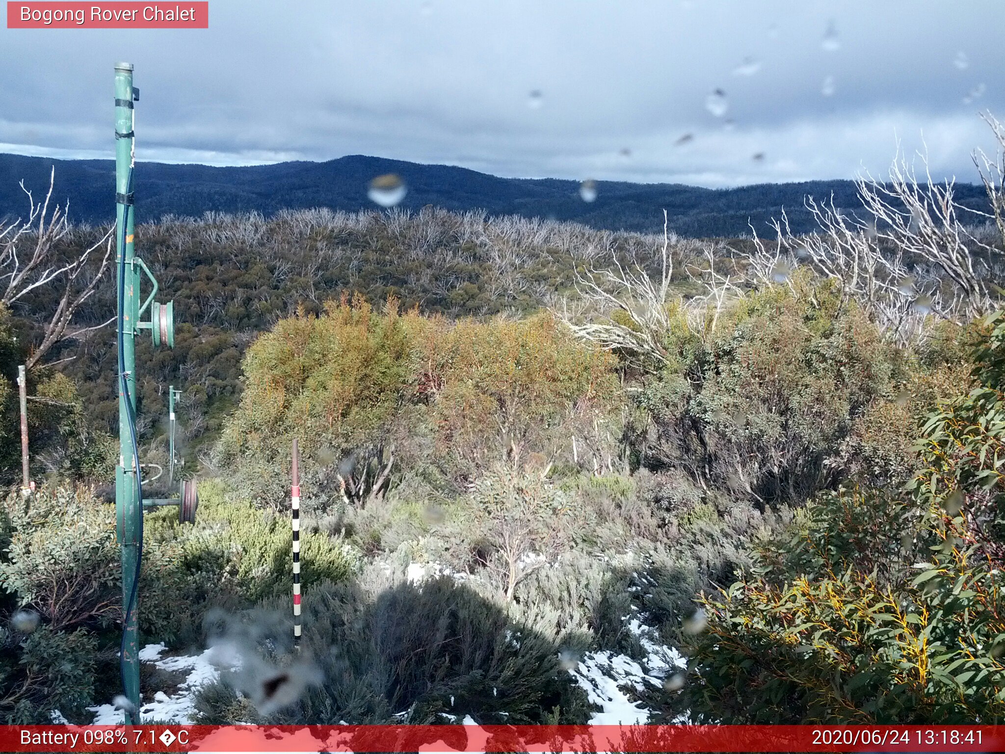 Bogong Web Cam 1:18pm Wednesday 24th of June 2020