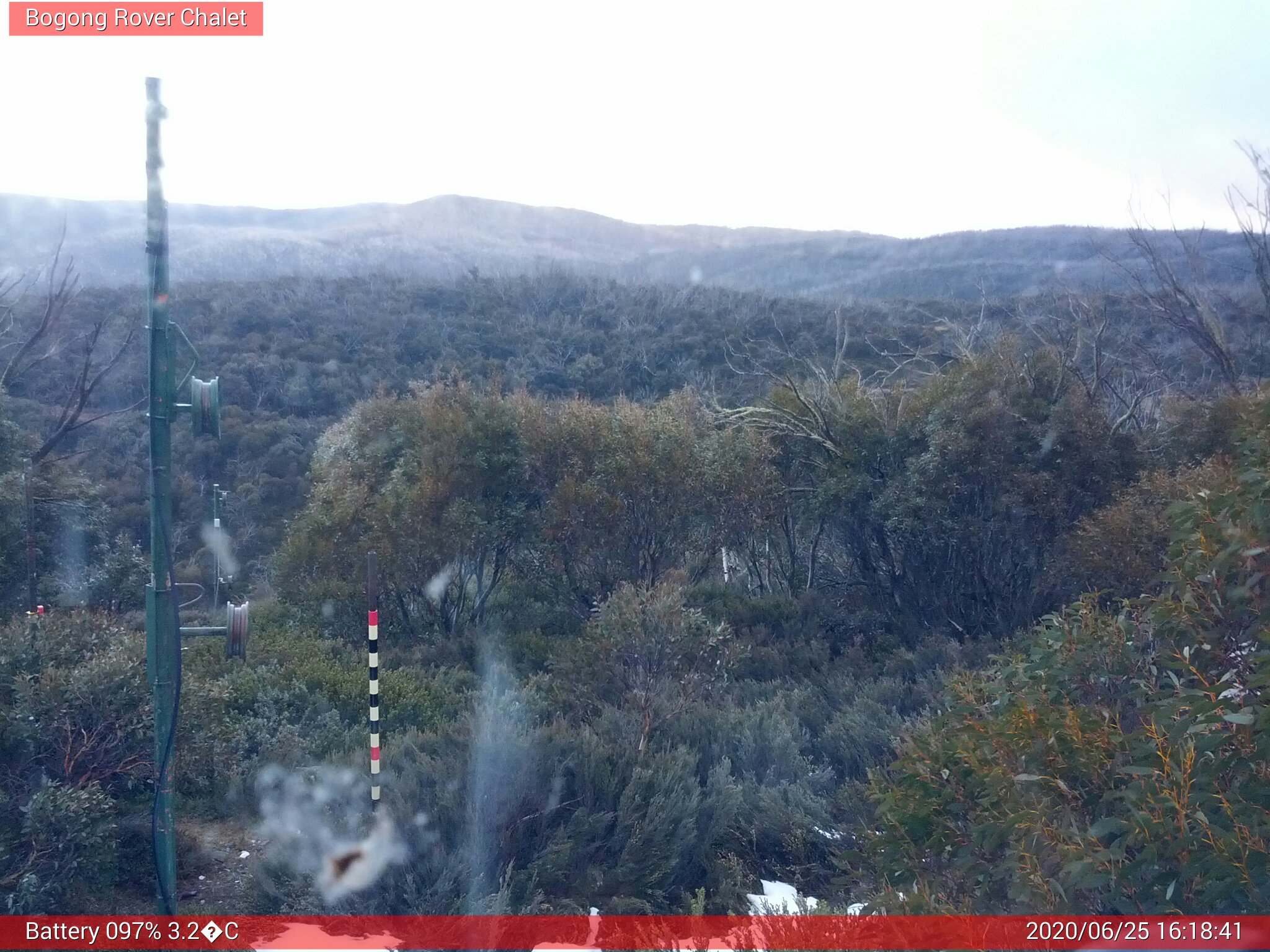 Bogong Web Cam 4:18pm Thursday 25th of June 2020