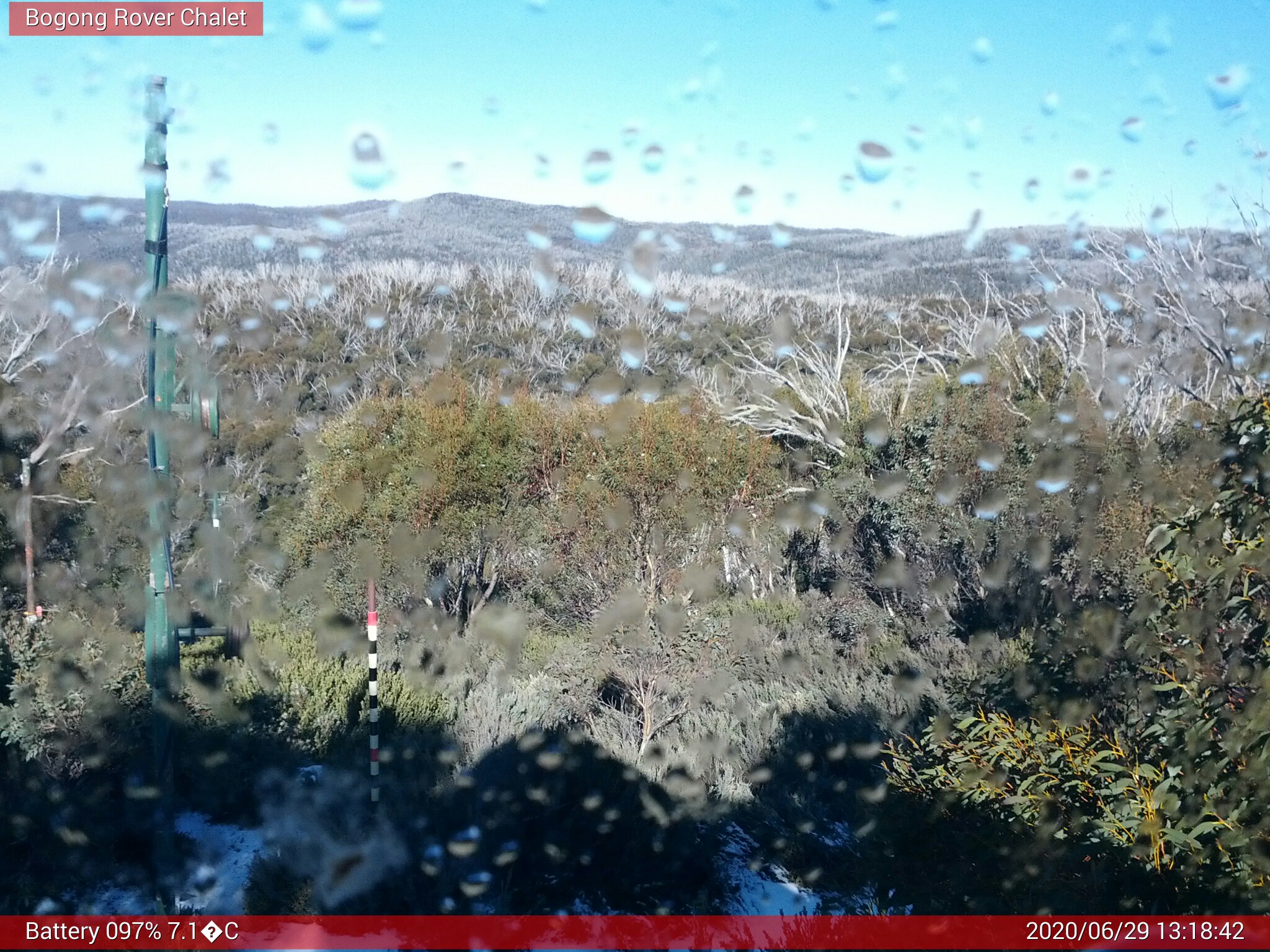 Bogong Web Cam 1:18pm Monday 29th of June 2020