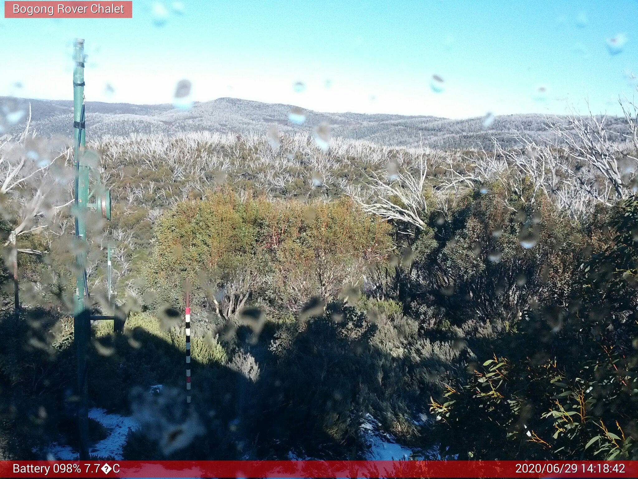 Bogong Web Cam 2:18pm Monday 29th of June 2020