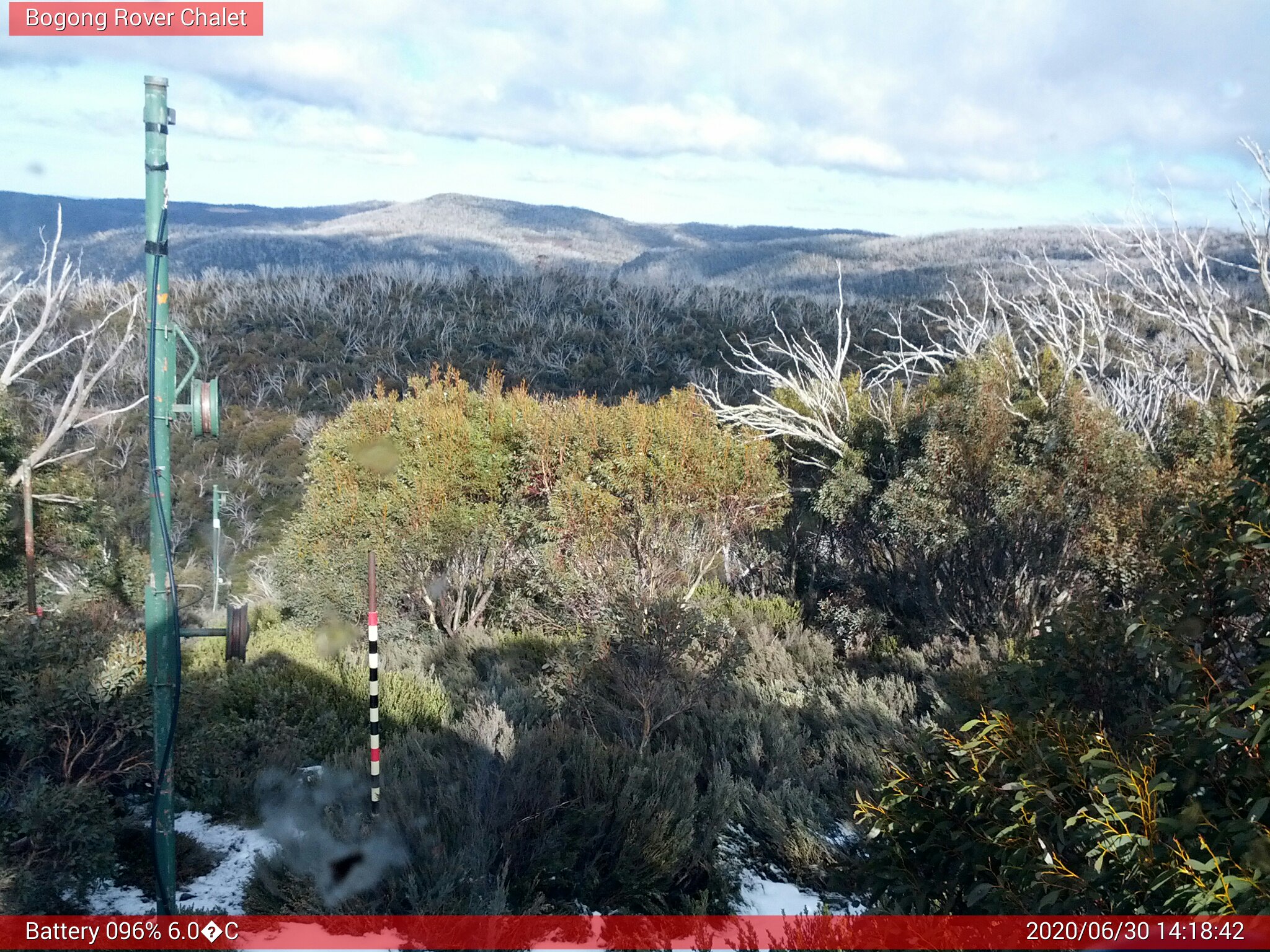 Bogong Web Cam 2:18pm Tuesday 30th of June 2020