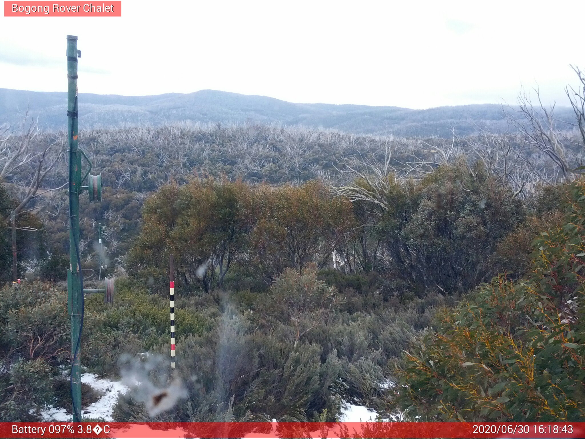 Bogong Web Cam 4:18pm Tuesday 30th of June 2020