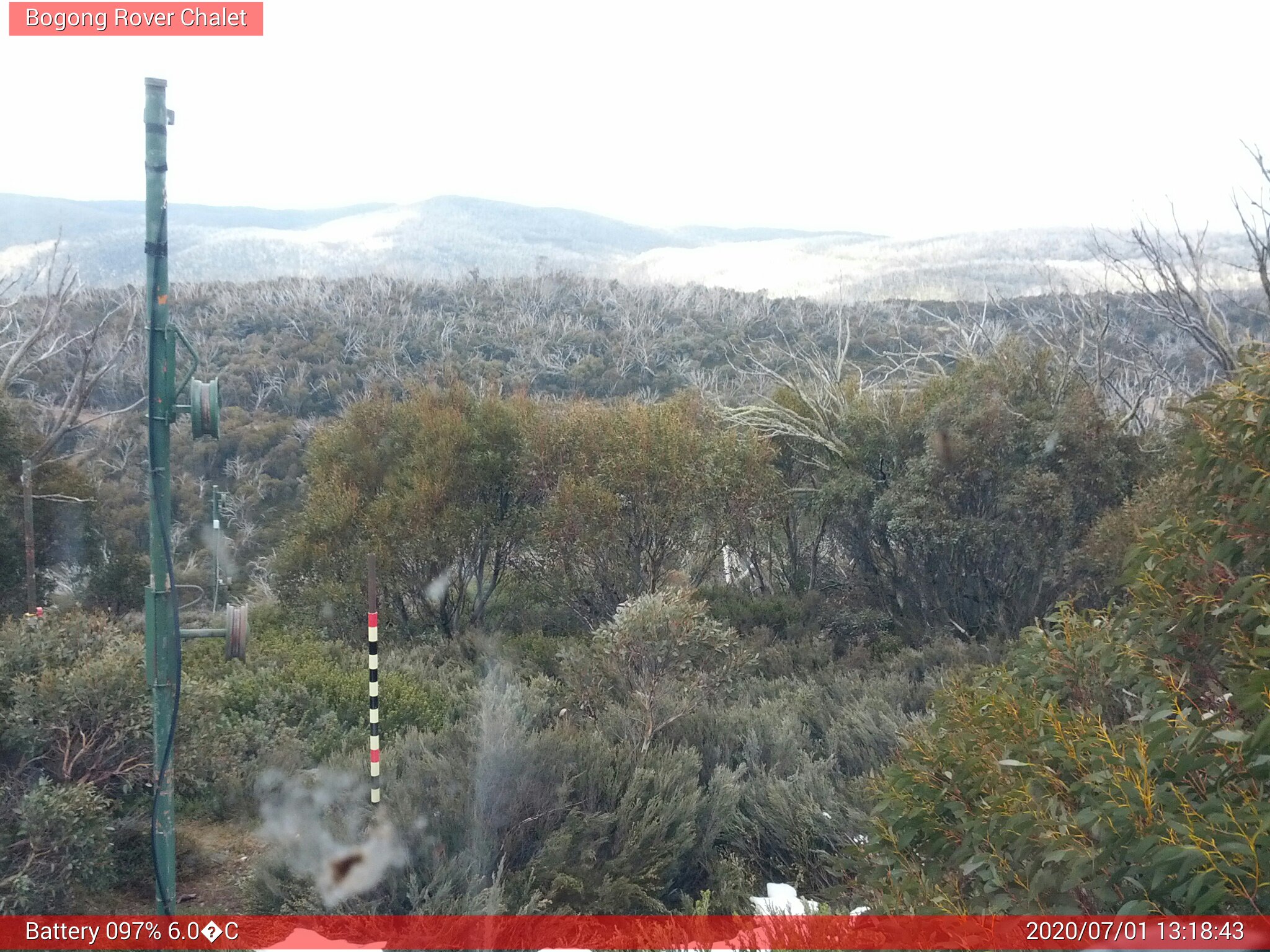 Bogong Web Cam 1:18pm Wednesday 1st of July 2020