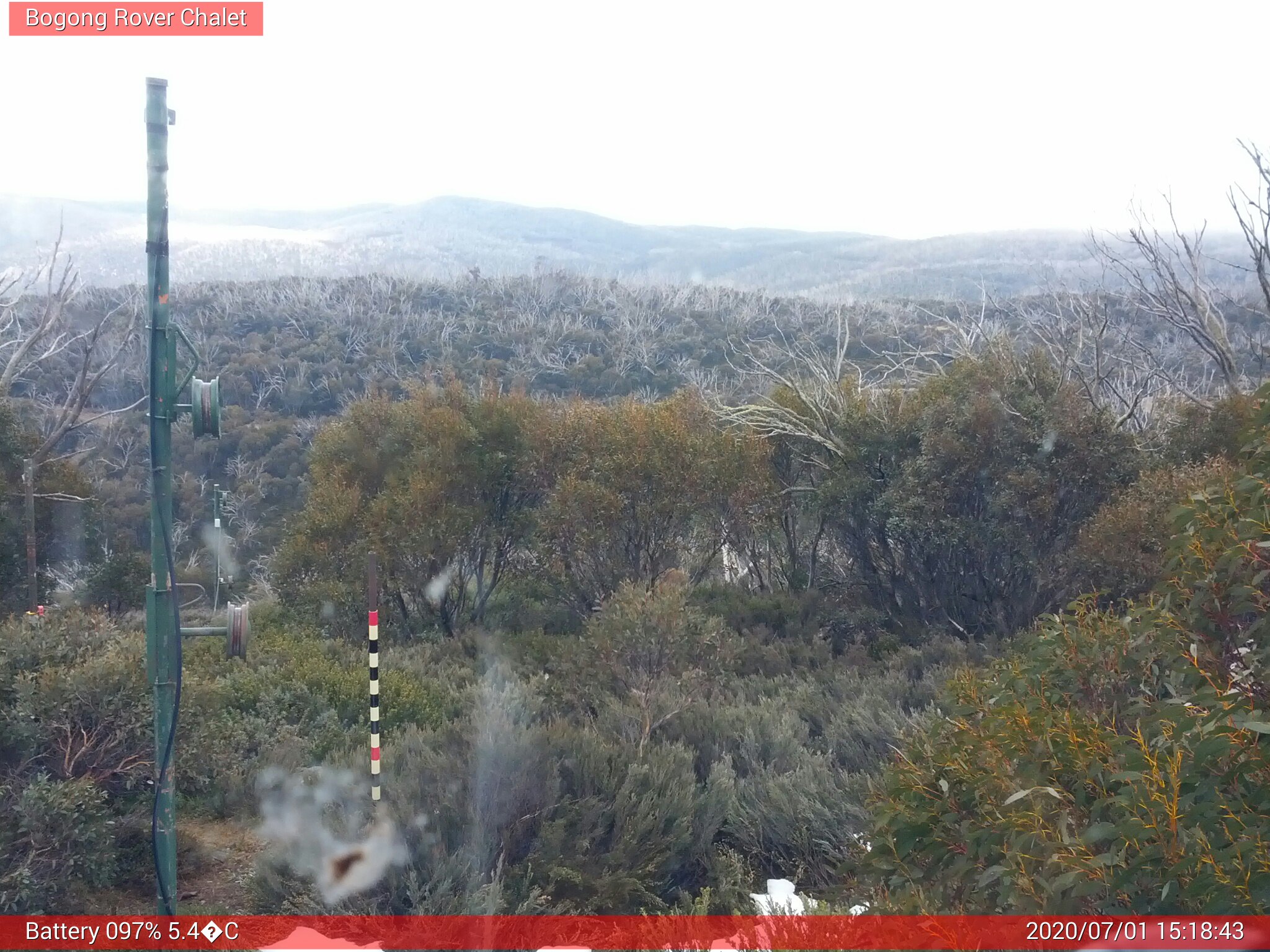 Bogong Web Cam 3:18pm Wednesday 1st of July 2020