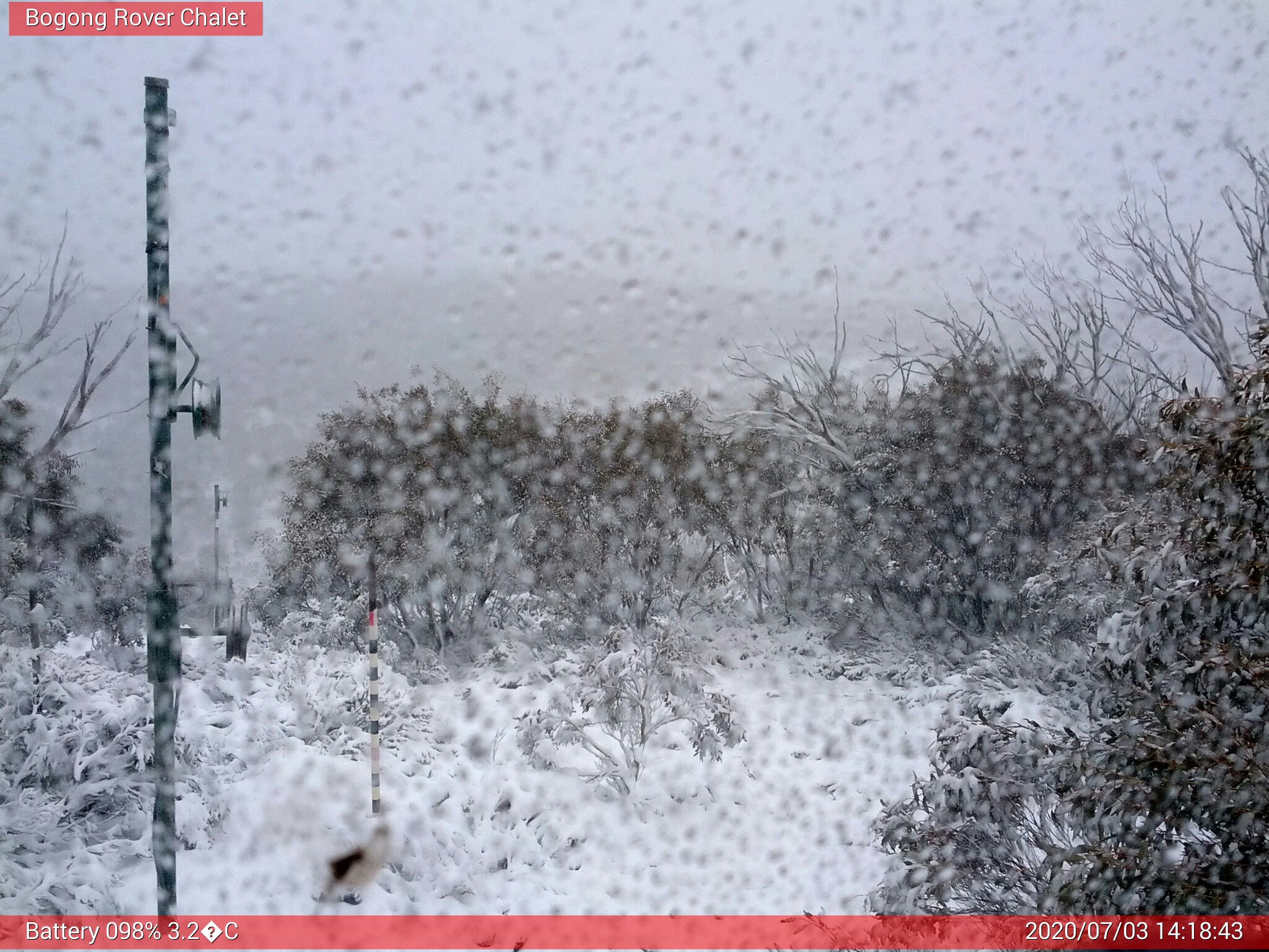 Bogong Web Cam 2:18pm Friday 3rd of July 2020