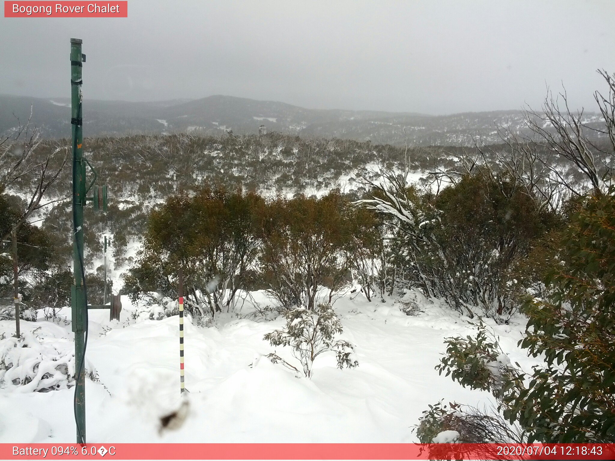 Bogong Web Cam 12:18pm Saturday 4th of July 2020