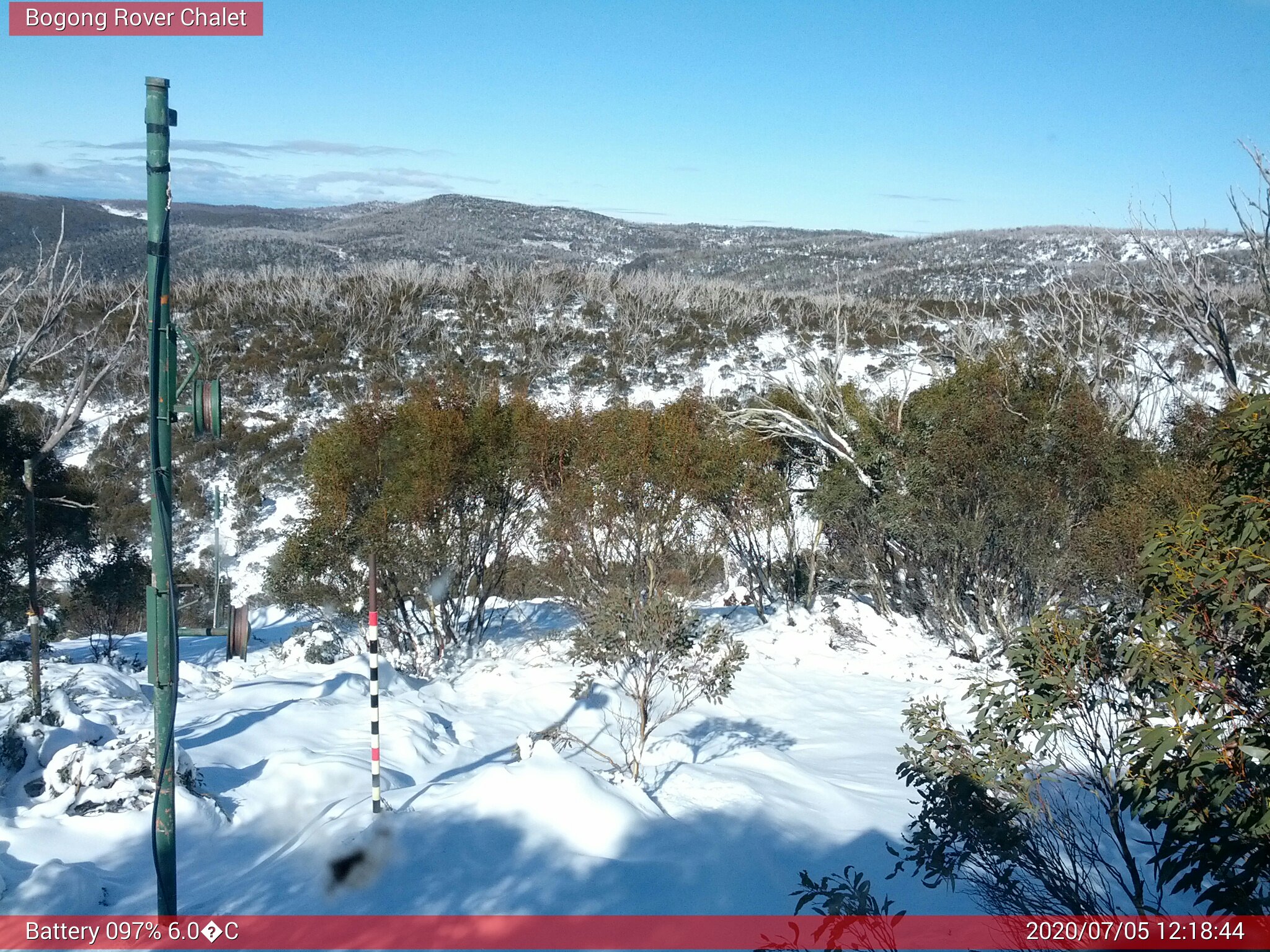 Bogong Web Cam 12:18pm Sunday 5th of July 2020