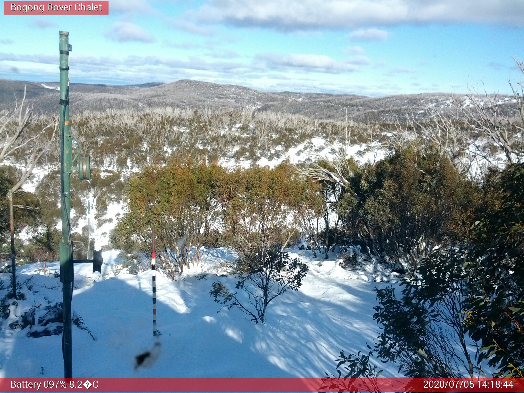 Bogong Web Cam 2:18pm Sunday 5th of July 2020