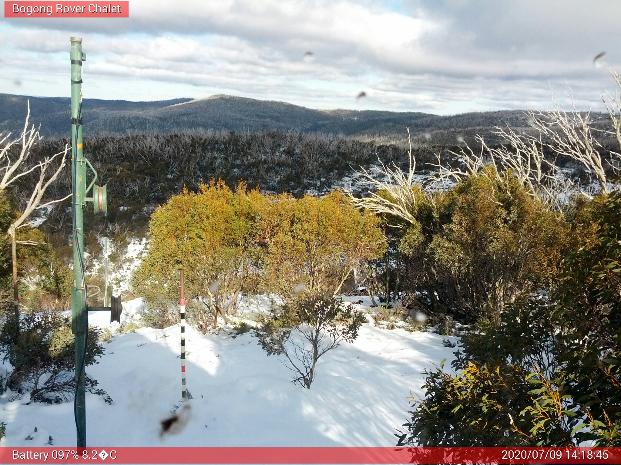 Bogong Web Cam 2:18pm Thursday 9th of July 2020